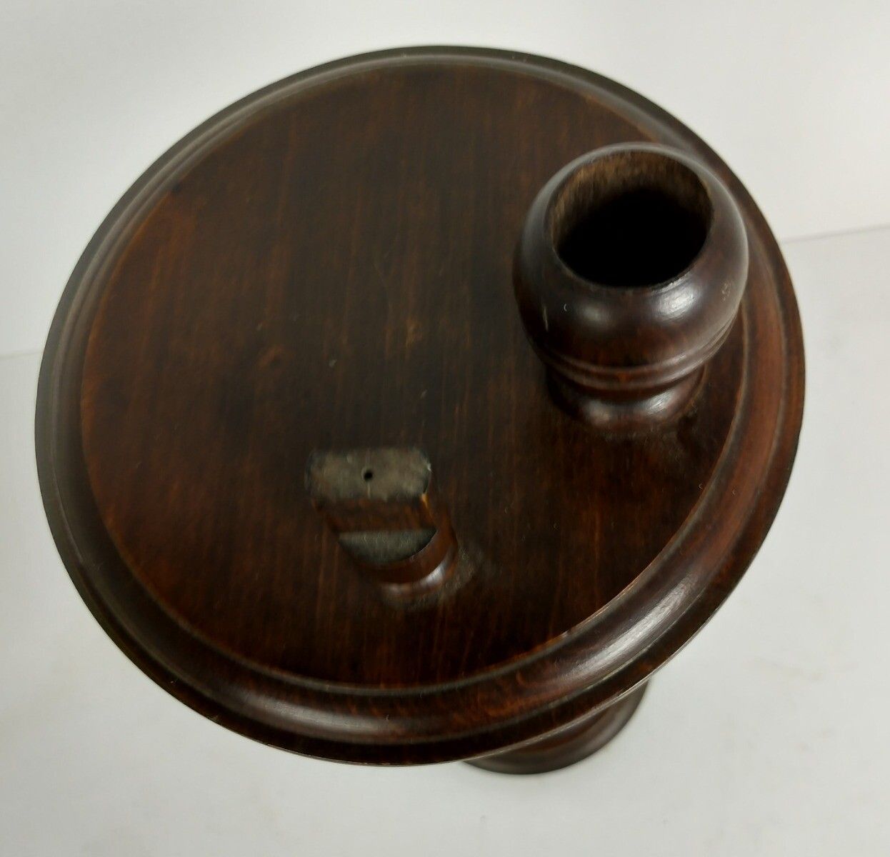 Hand Carved Ornate Wood Barley Twist Pedestal Smokers Side Plant Stand Table Far photo buy