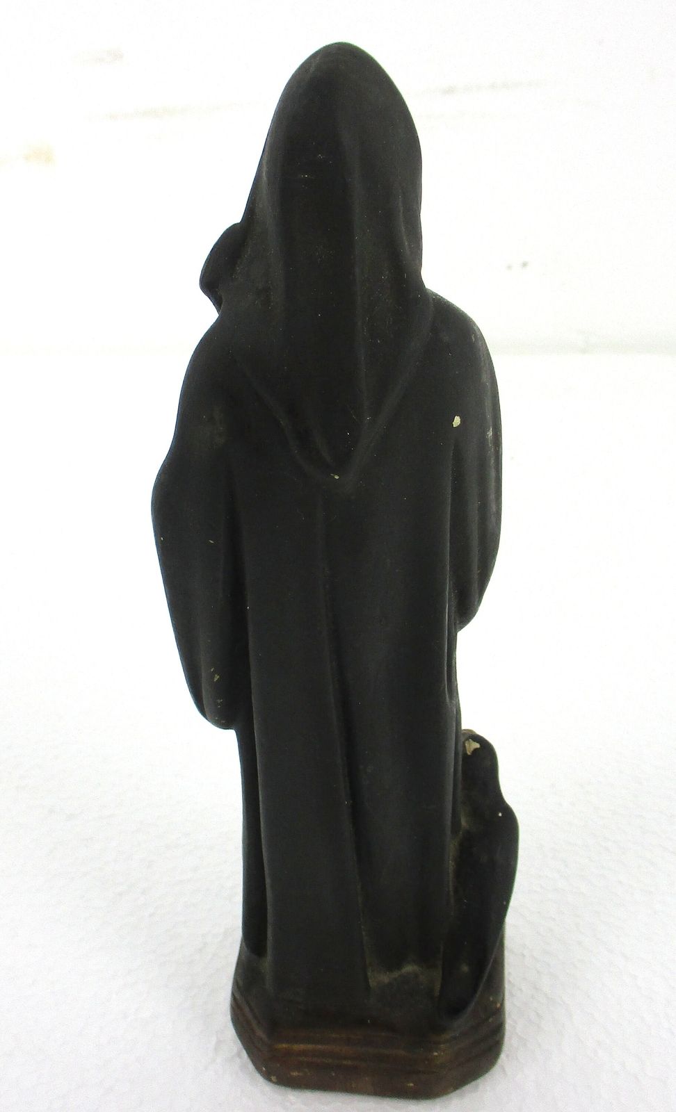 Vintage Statue Figurine St Saint Benedict Of Nursia Raven Plaster Gothic Htf 8.6 photo buy
