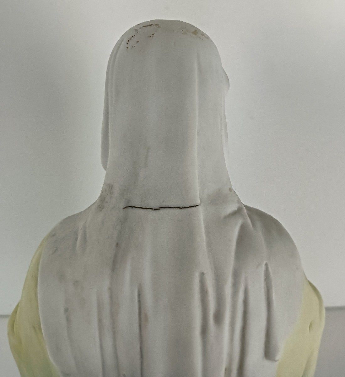 photo for sale Antique Porcelain Bisque Hand Painted Madonna Virgin Mary Holy Heart