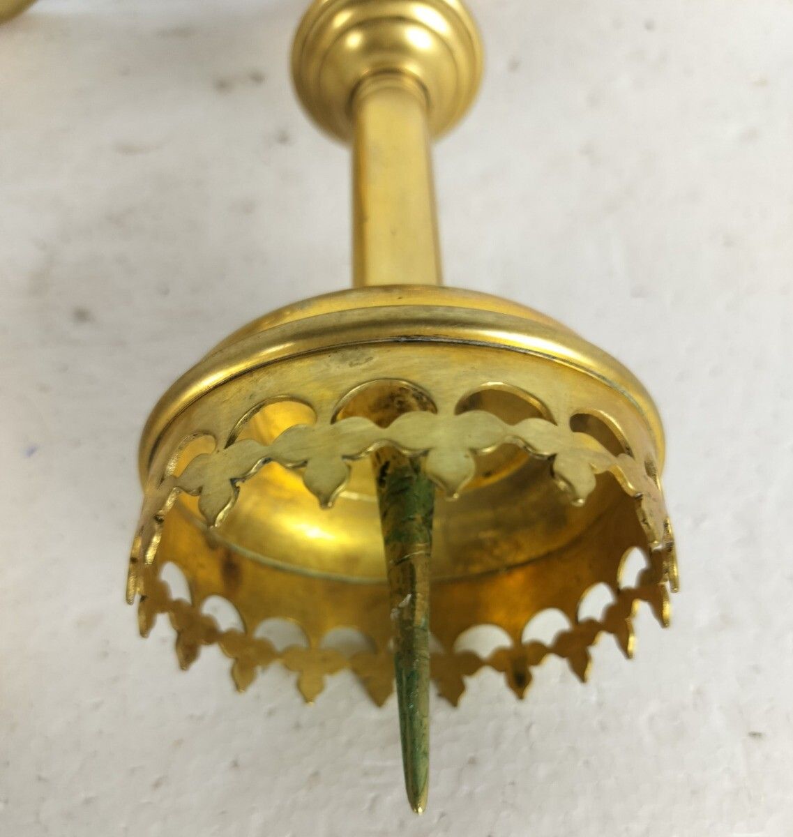Antique Couple Small Ornate Gothic Brass Candle Sticks Candle Holders Lovely photo buy