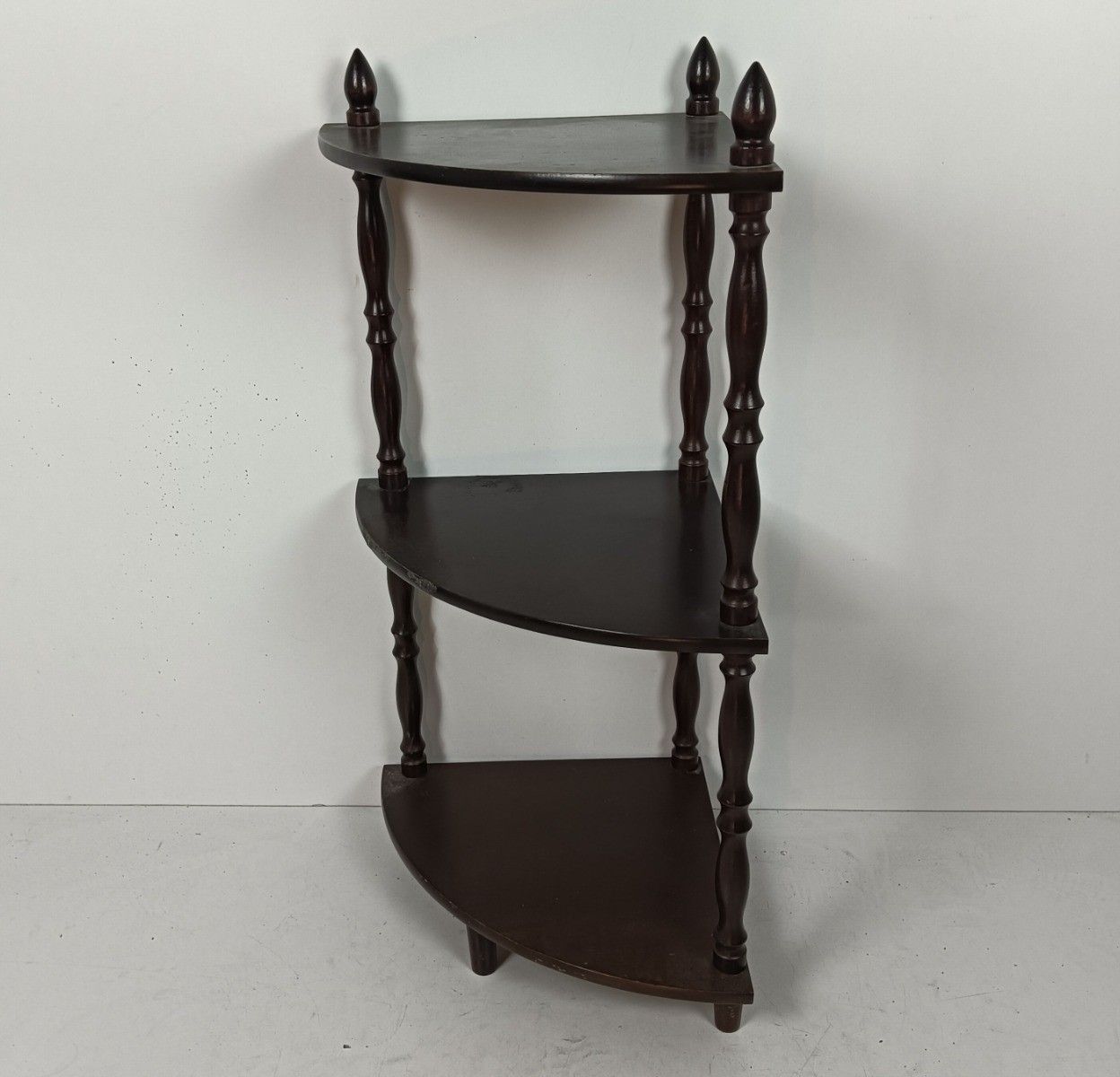 photo for sale Pedestal Display Side Table Plant Stand Italian Wood Vintage Display Etagère 3