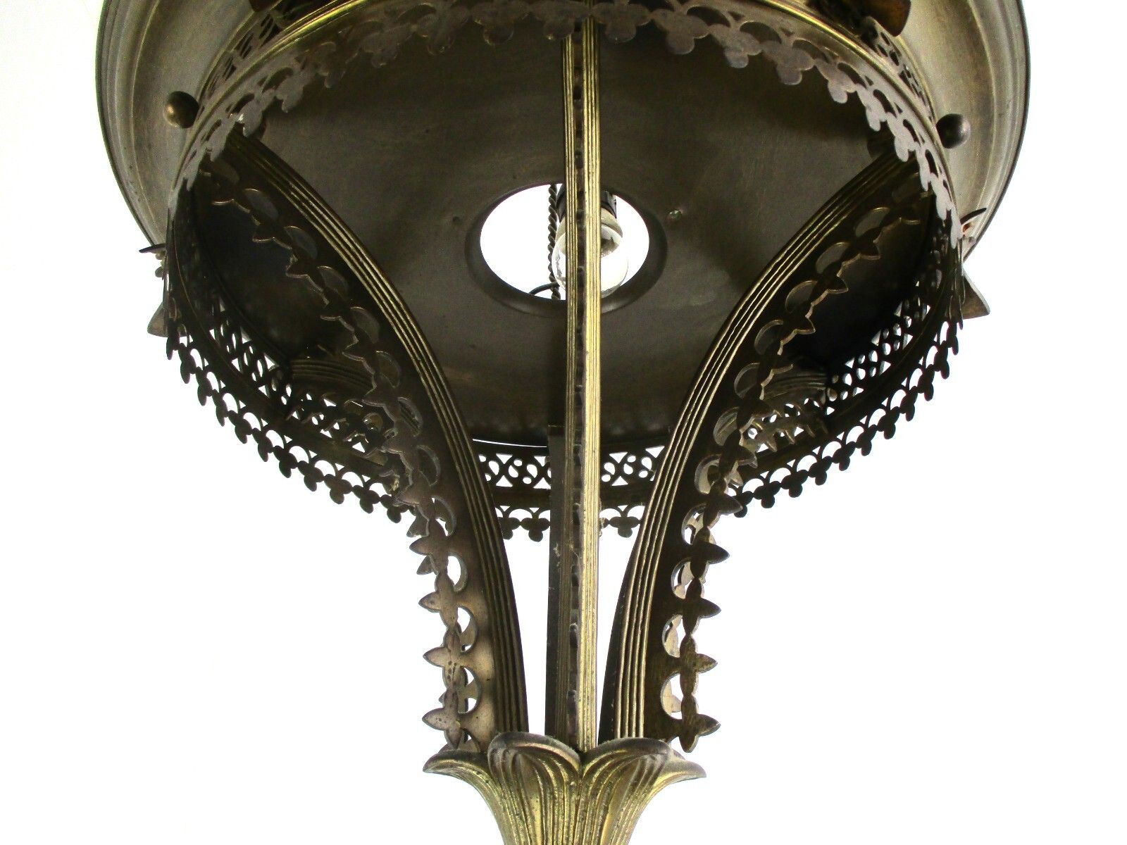 Gothic Ornate Brass Bronze 1 Light Chandelier Revival Empire Antique  Wow photo buy