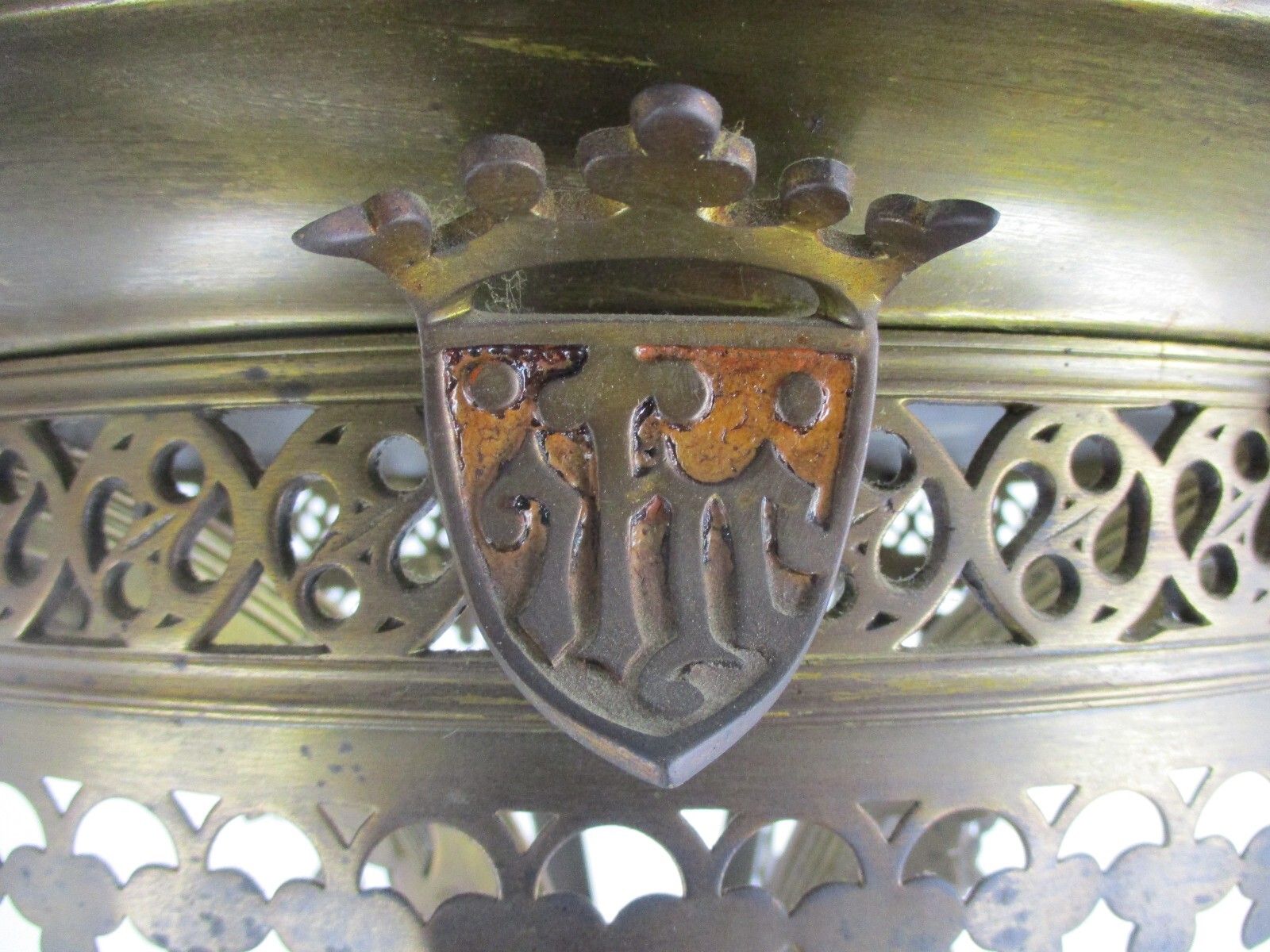 Gothic Ornate Brass Bronze 1 Light Chandelier Revival Empire Antique  Wow photo vintage