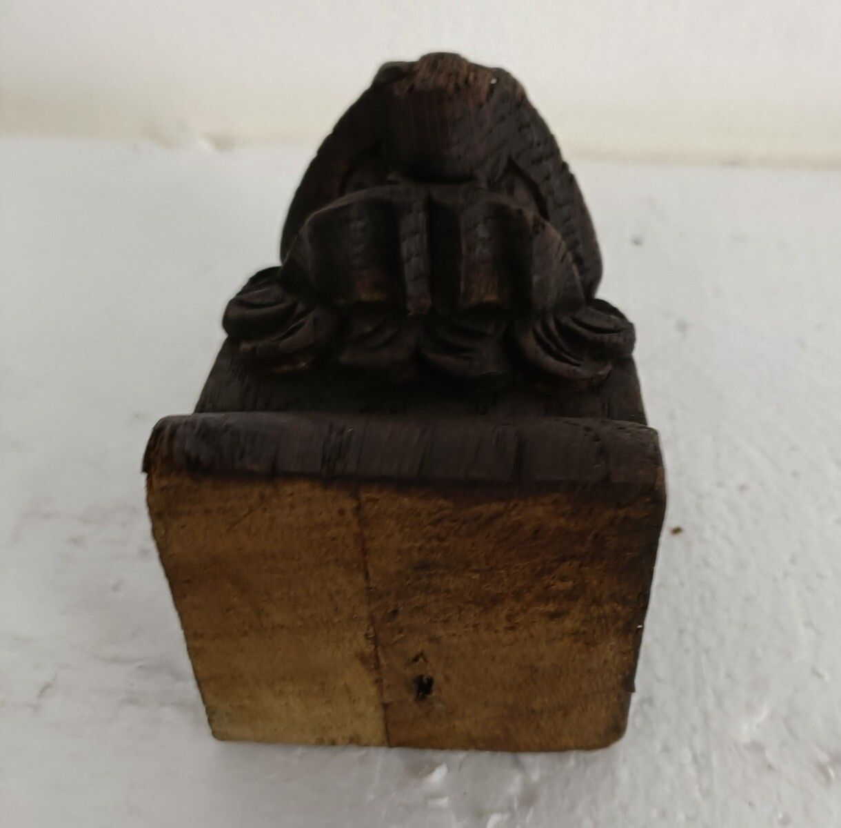 Antique Corbel Hand Carved Wood Architectural Reclaimed Lion Head Trim Salvaged photo vintage