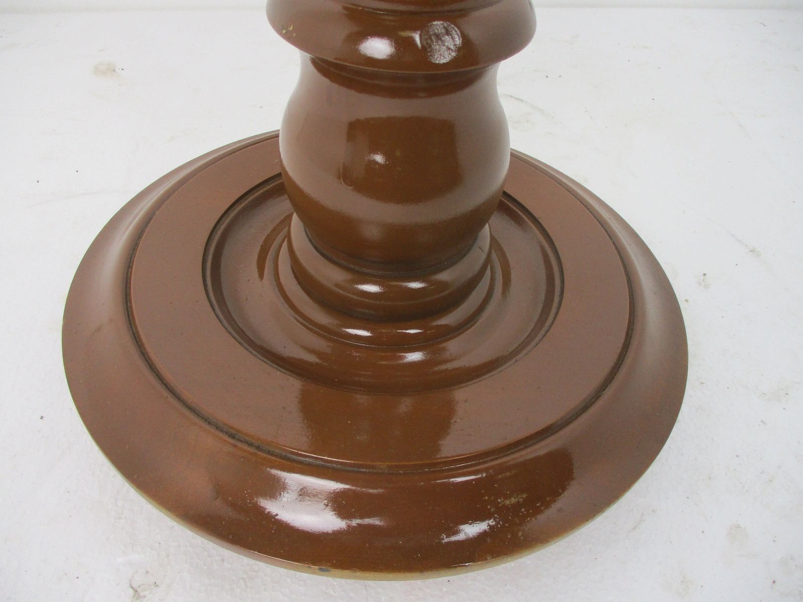 photo furniture Large Hand Carved Wood Barley Twist Pedestal Display Side Table Plant Stand 24.0