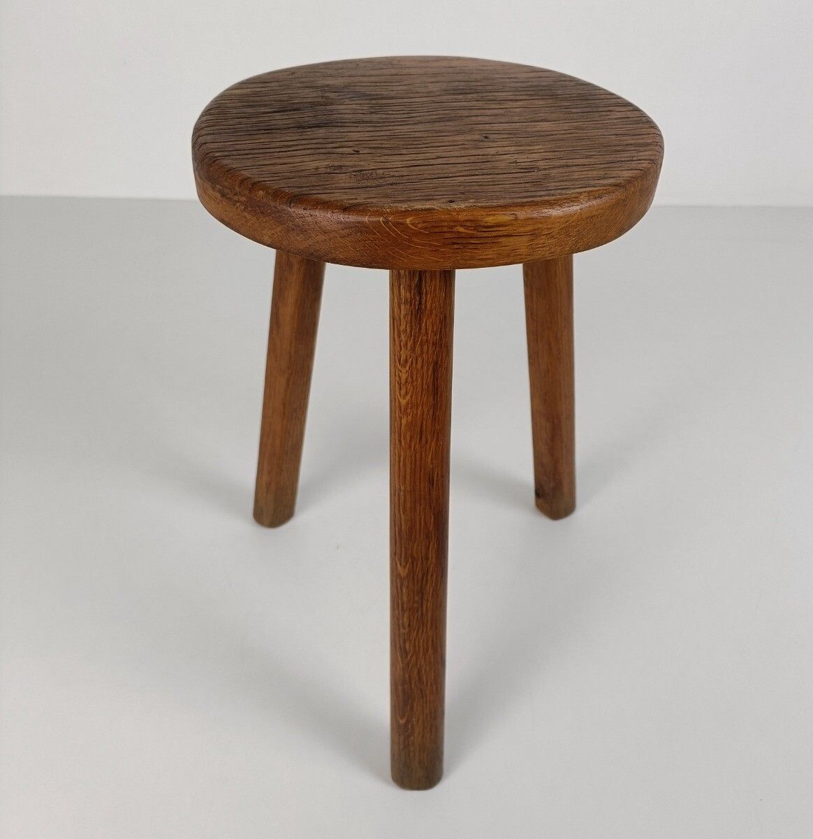 Hand Carved Wood Milking Stool Pedestal Table Pedestal  Vintage Vintage Side Tab photo furniture