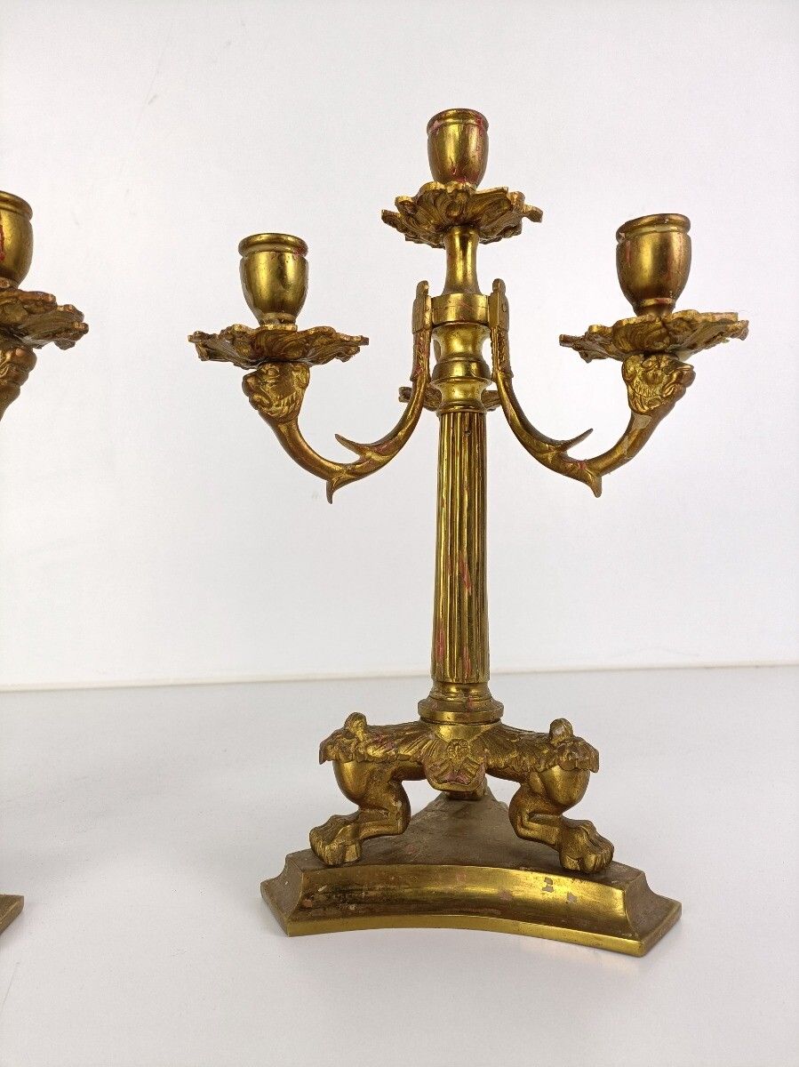 Stunning Couple Of Candle Holders Candle Sticks Candelabras 4 Arm  Empire Style photo Home Decor