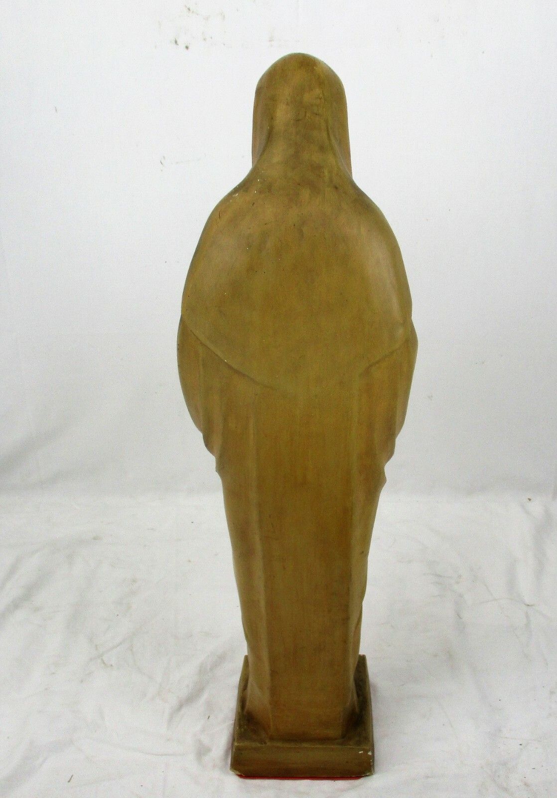 photo furniture Xl  Art Deco Plaster Statue Virgin Mary Infant Child Madonna Signed Gorgeous