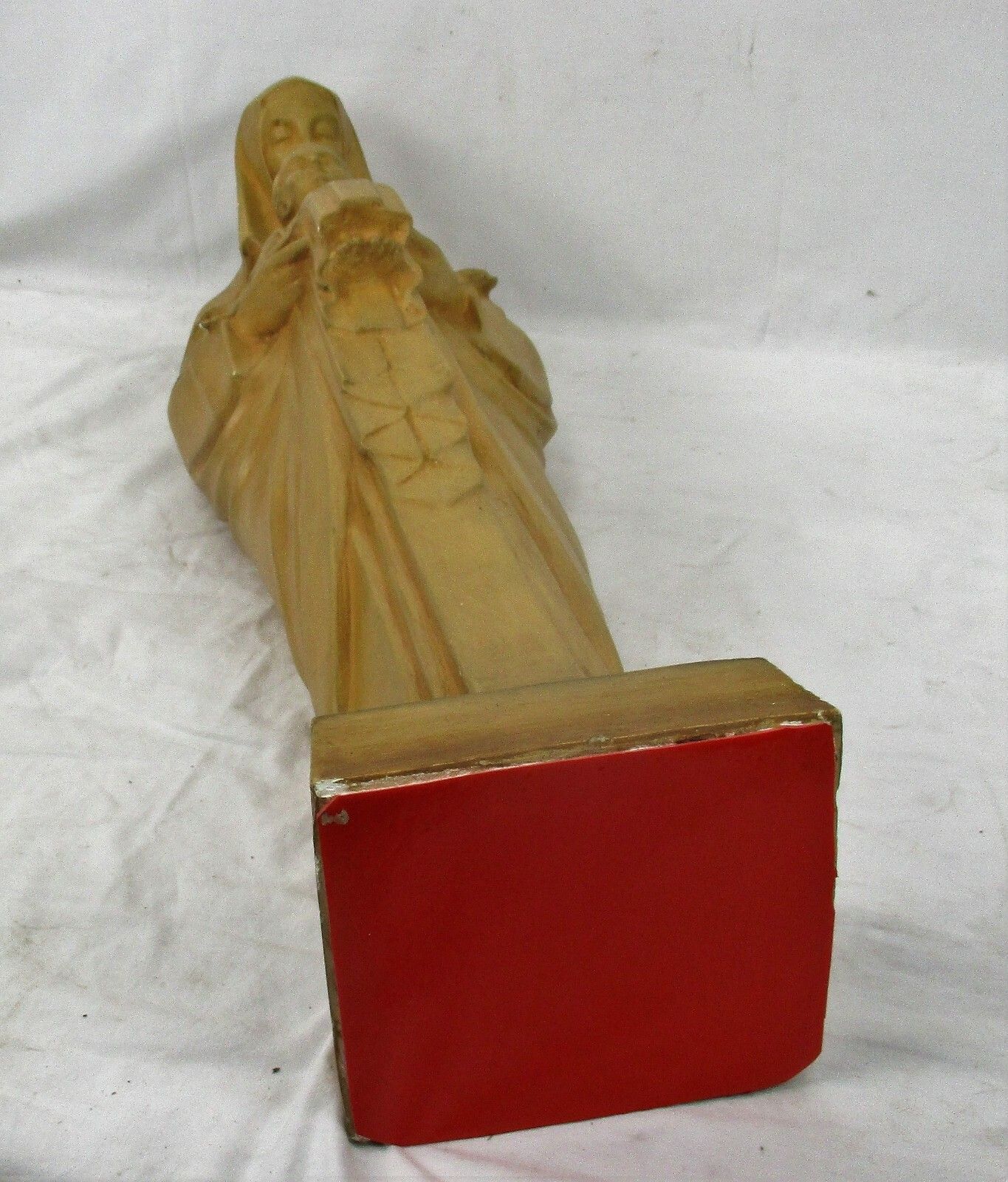 photo for sale Xl  Art Deco Plaster Statue Virgin Mary Infant Child Madonna Signed Gorgeous
