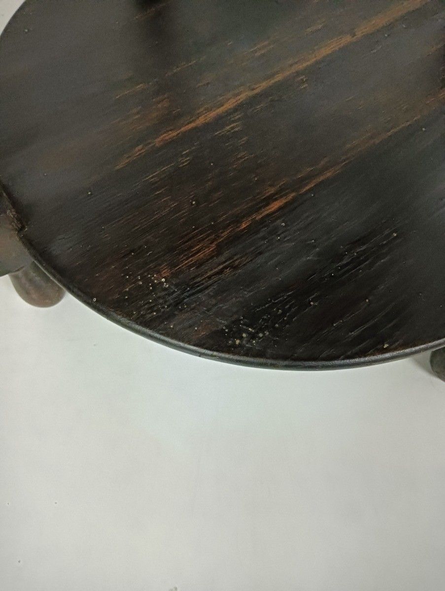 Barley Twist Hand Carved Wood Wooden Side Coffee Occasional Large Table Vintage photo Furniture
