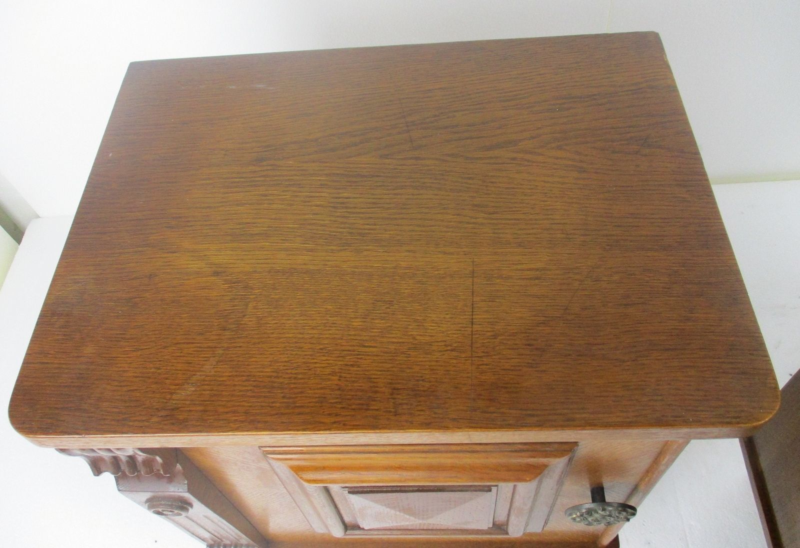 Pair Couple Antique  Nightstands End Tables Dresser 20s 30s Vanity Cabinets Funk photo for sale