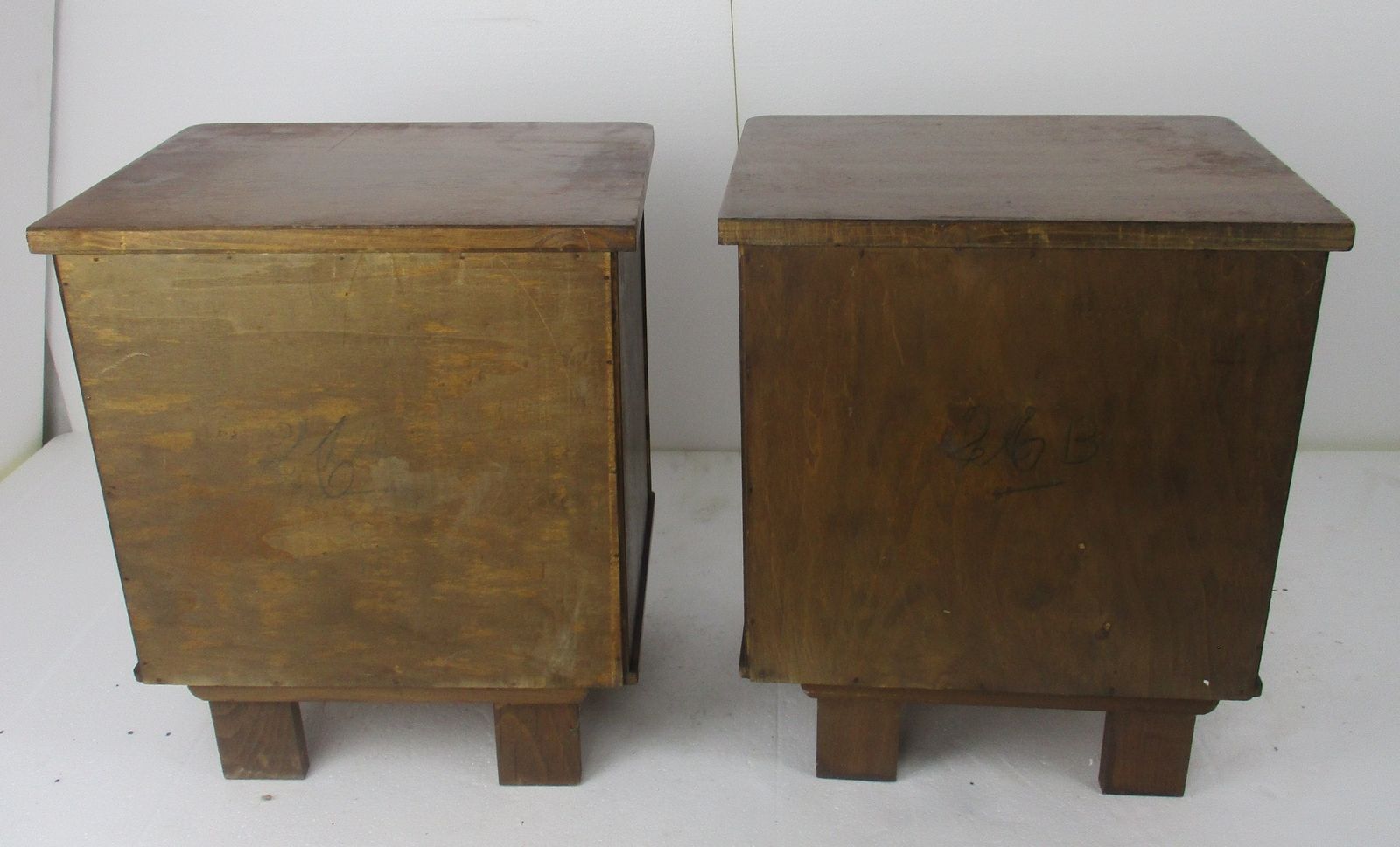 photo for sale Pair Couple Antique  Nightstands End Tables Dresser 20s 30s Vanity Cabinets Funk