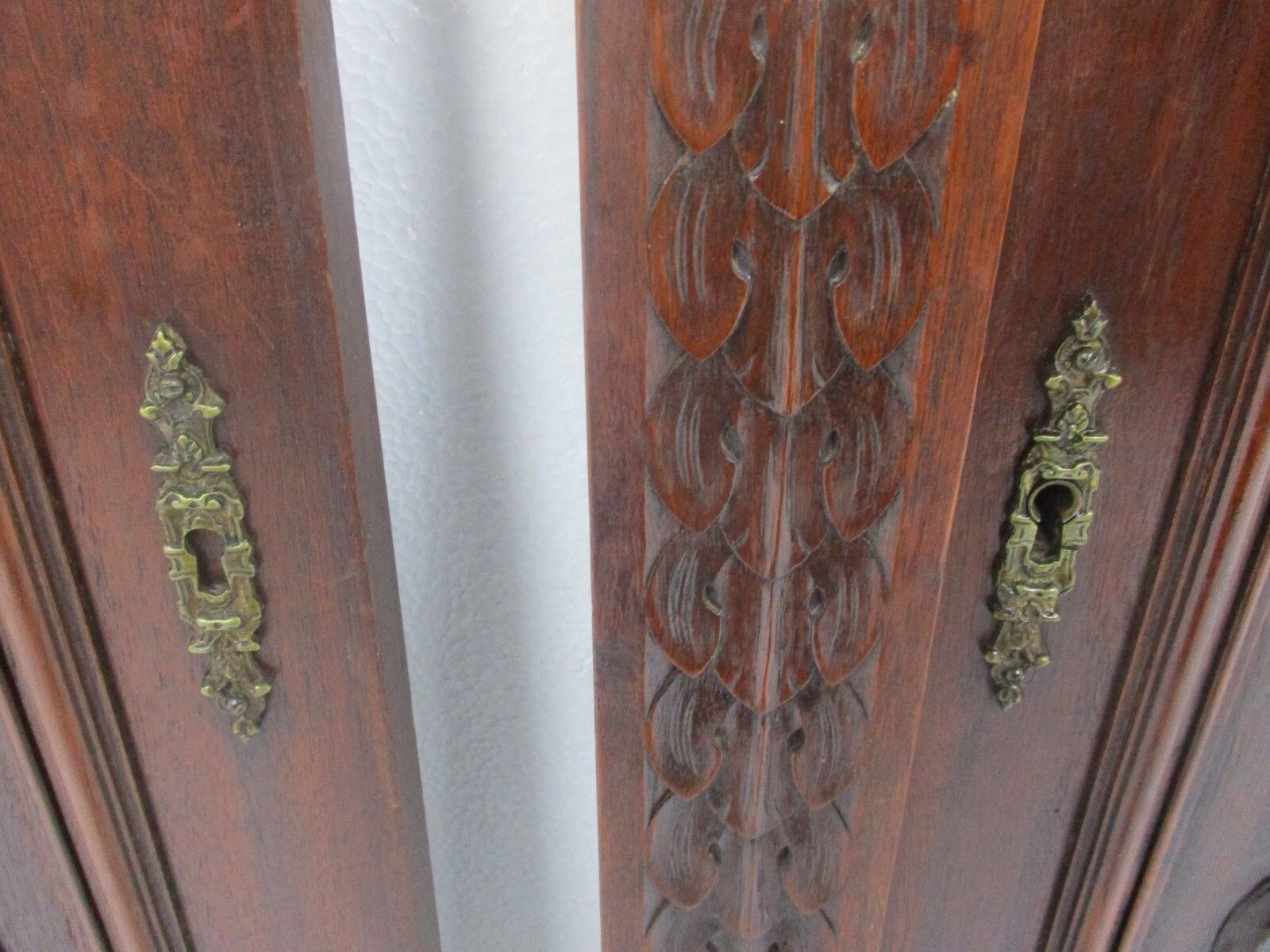 Pair Antique French Hand Carved Oak  Door Panels Reclaimed Architectural Breton photo 371.0