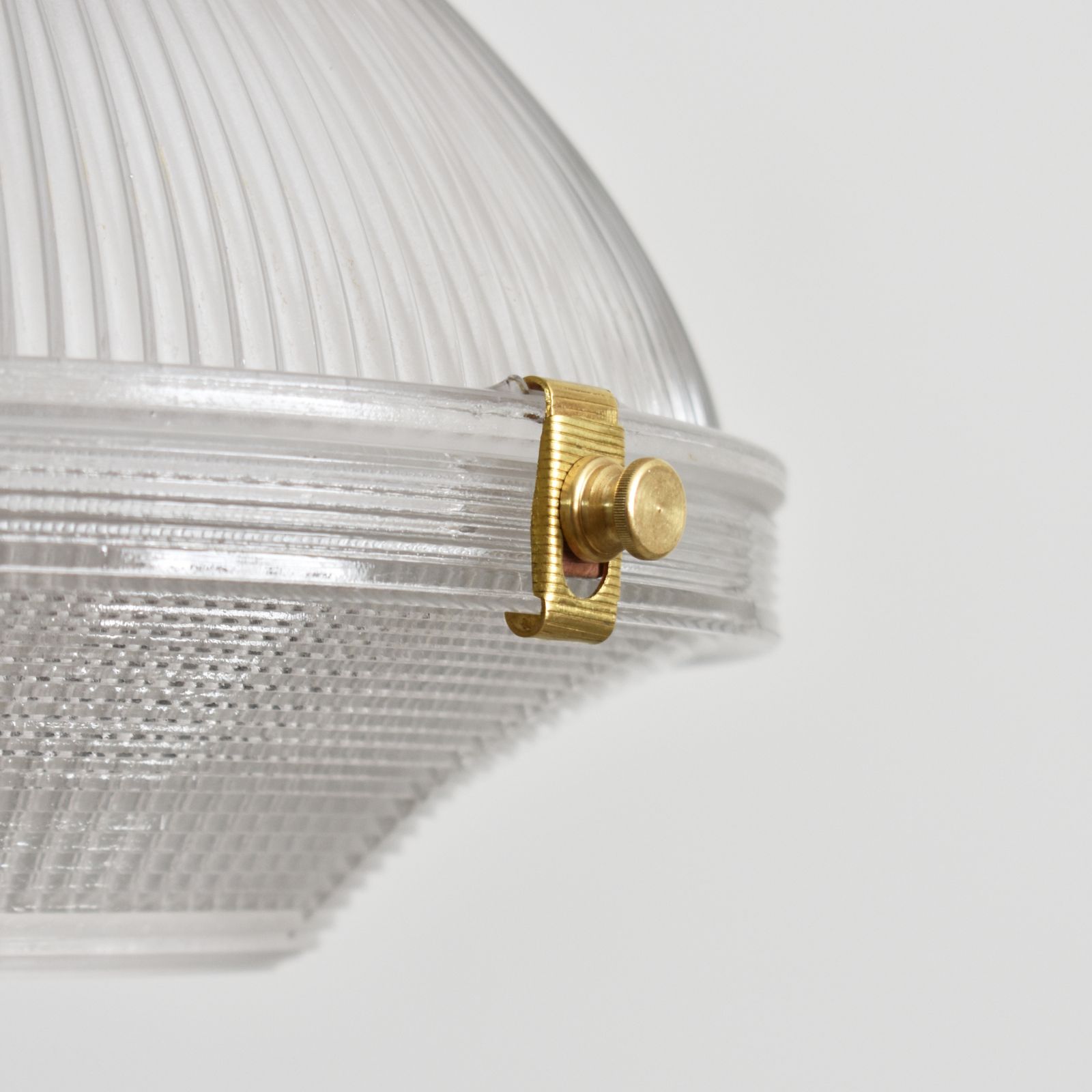 Antique Holophane 2 Part Reflector Pendant Light – C photo vintage
