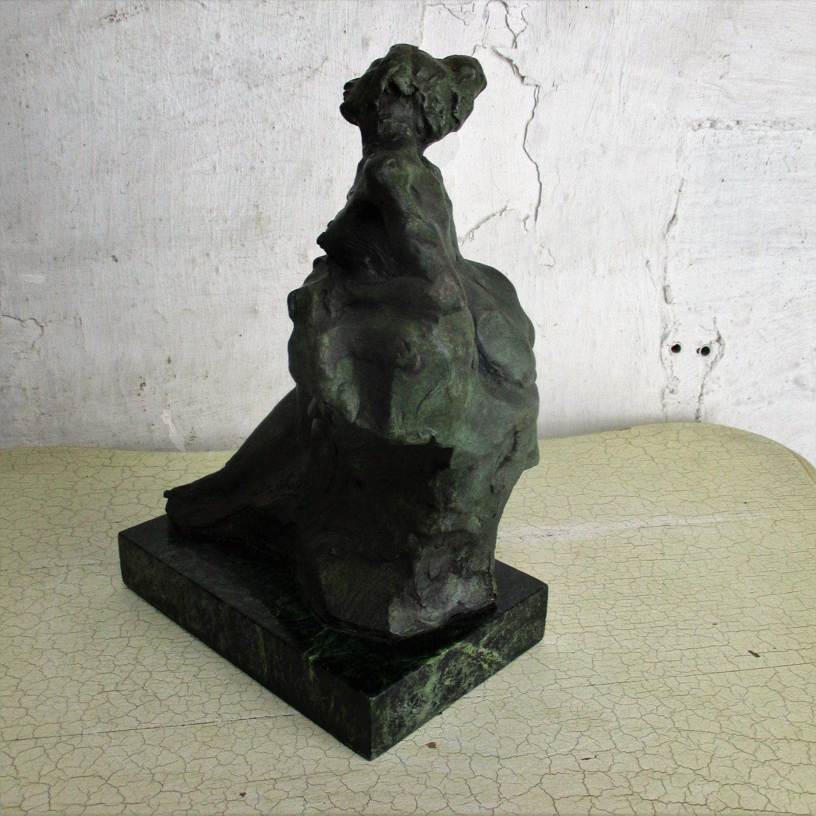 Bc Zheng Bronze Statue Sculpture Marble Base Nude Female Art Work Gorgeous 10.6" photo 408.0