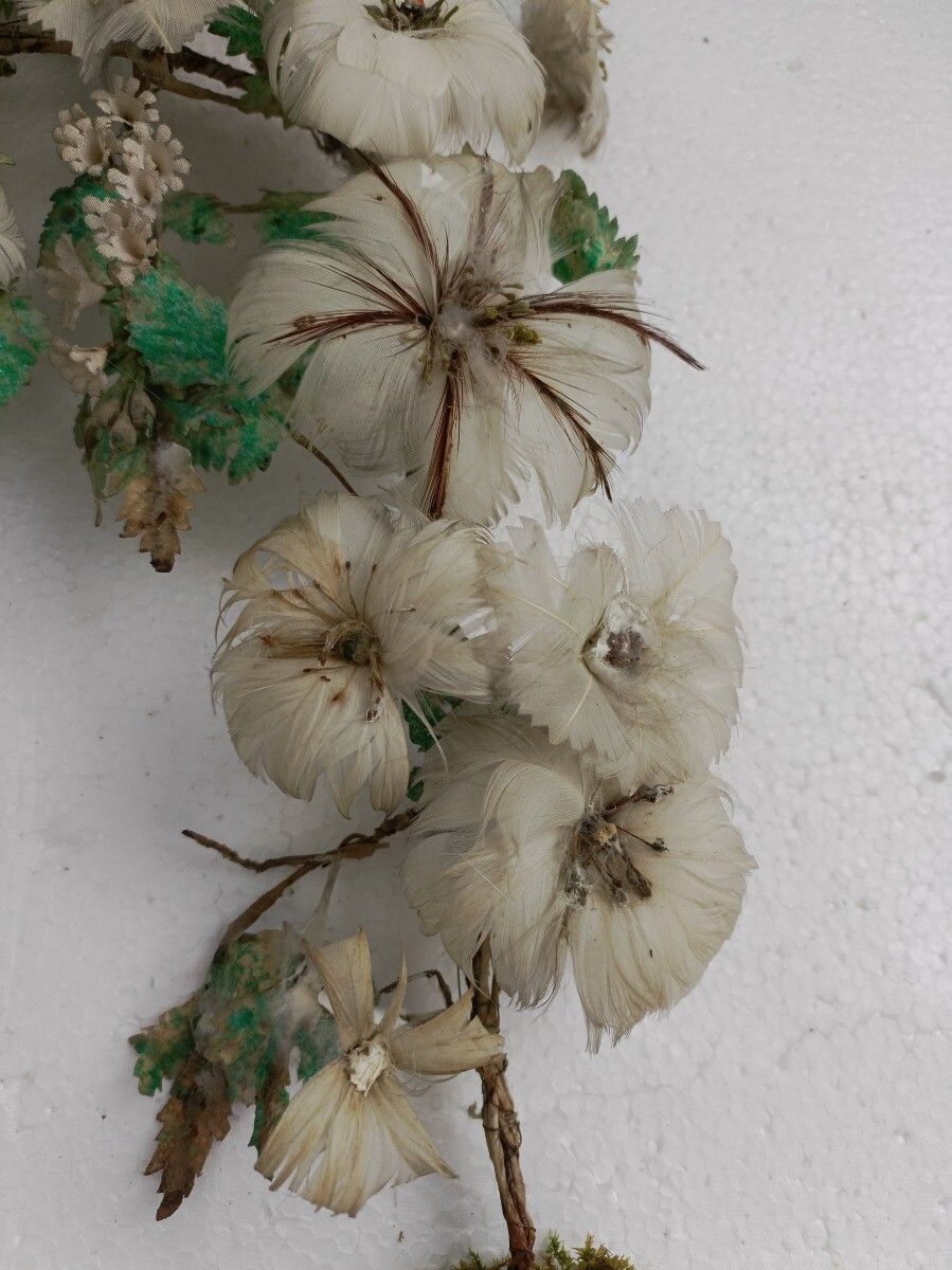 Couple Porcelain Fan Flair Vases Silk Flower Bridal Bouquet Vieux Paris Victoria photo Home Decor