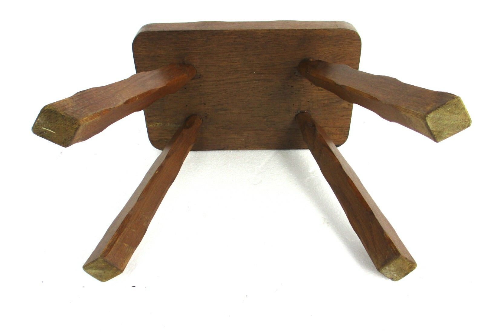 Funky Hand Carved Wood  Milking Stool Pedestal Table Pedestal Barn Style Antique photo buy
