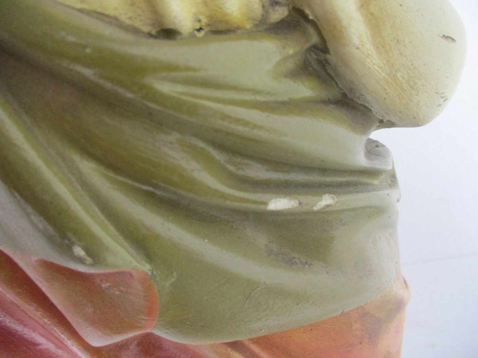 Antique Altar Statue Jesus Christ Savior Sacred Heart Neo Gothic 1900 Plaster Po photo buy