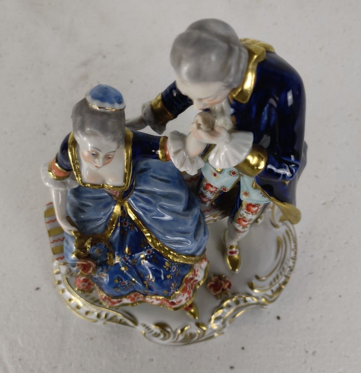 photo furniture Figurine Statue Wolfstedt 19th Century Courting Couple  Exquisite  Marked Delica