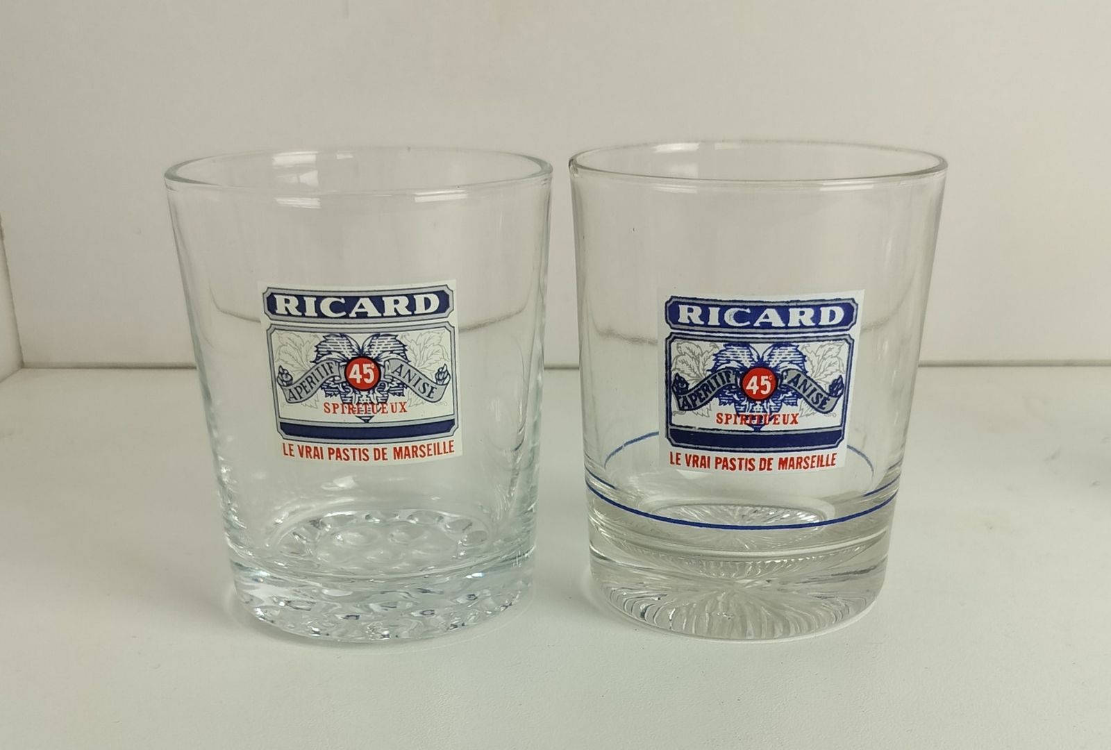 Collection Of 4  French Ricard Glasses Pastis Apero France Collector Htf Vintage photo 65.0