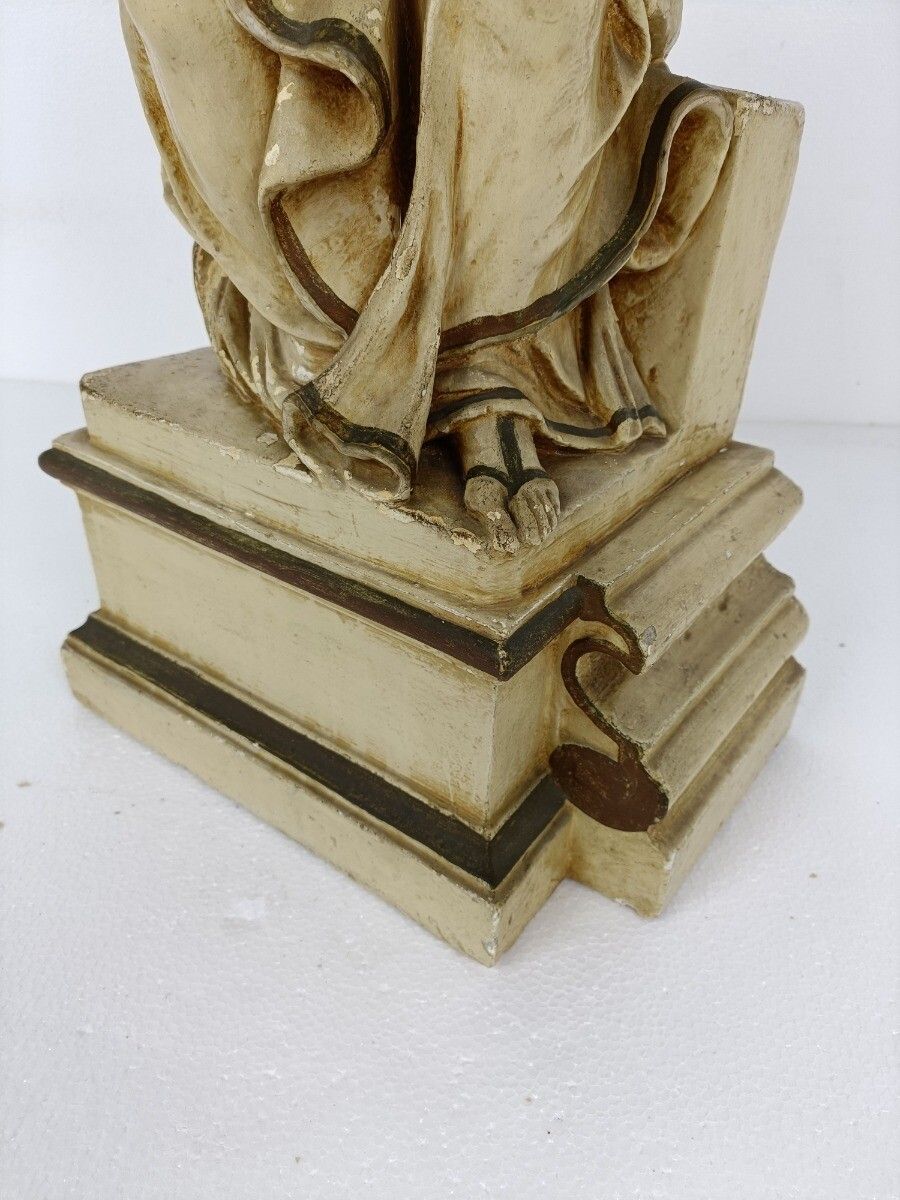 Statue Sitting Our Lady Virgin Mary Infant Sedes Sapientiae Plaster Gorgeous photo buy