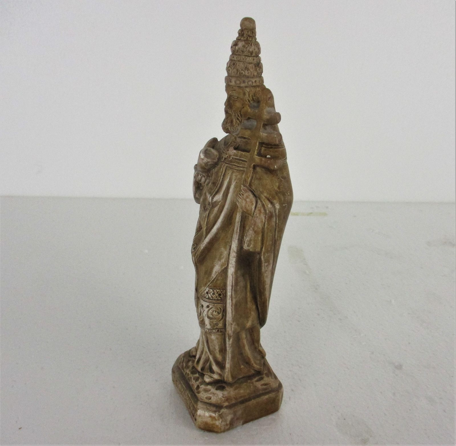Htf Statue  Saint Pope Cornelius Patron Saint Horn Collector Plaster photo buy