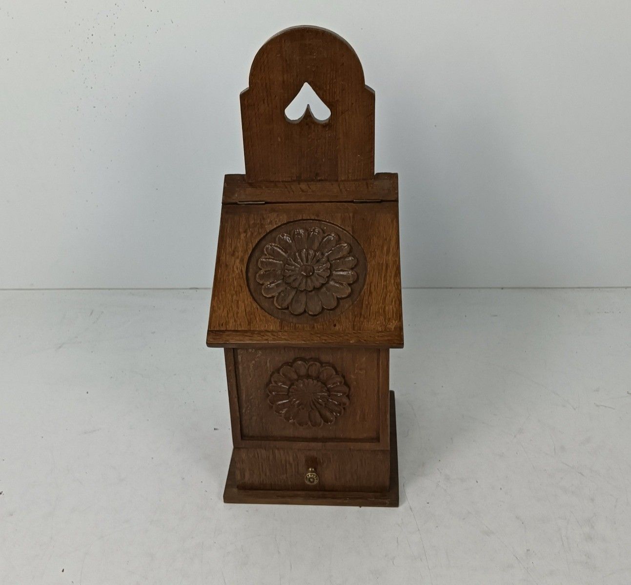 Beautiful French Antique  French Country House Solid Wood Salt Box, Boite De photo furniture