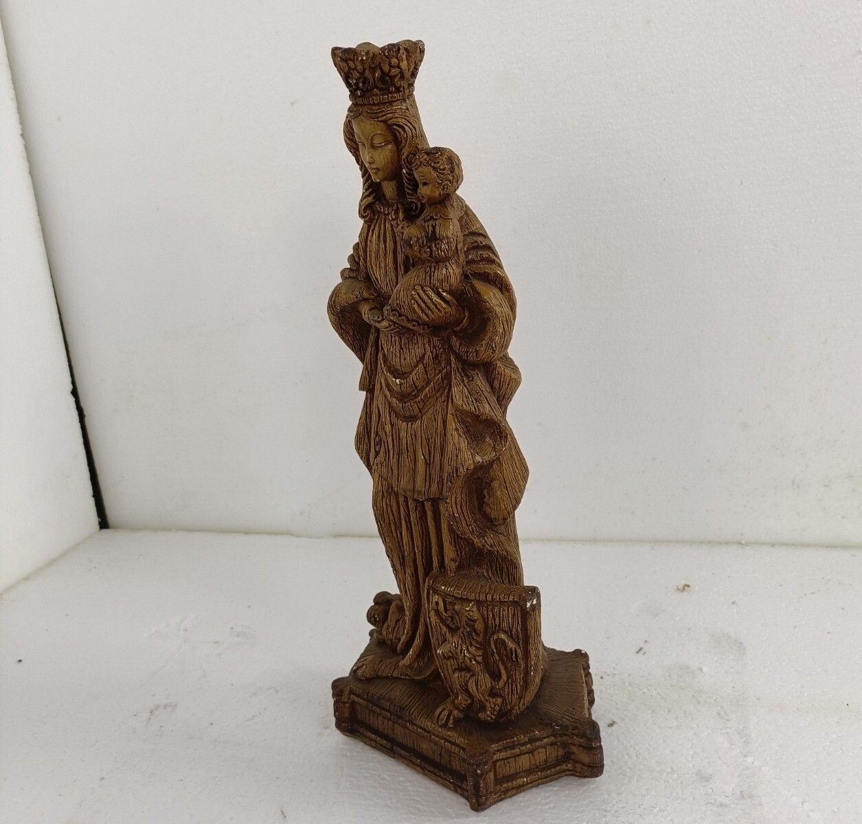 Statue Virgin Mary Madonna Notre Dame Of Flanders Dragon Lion Plaster Gothic Mer photo buy