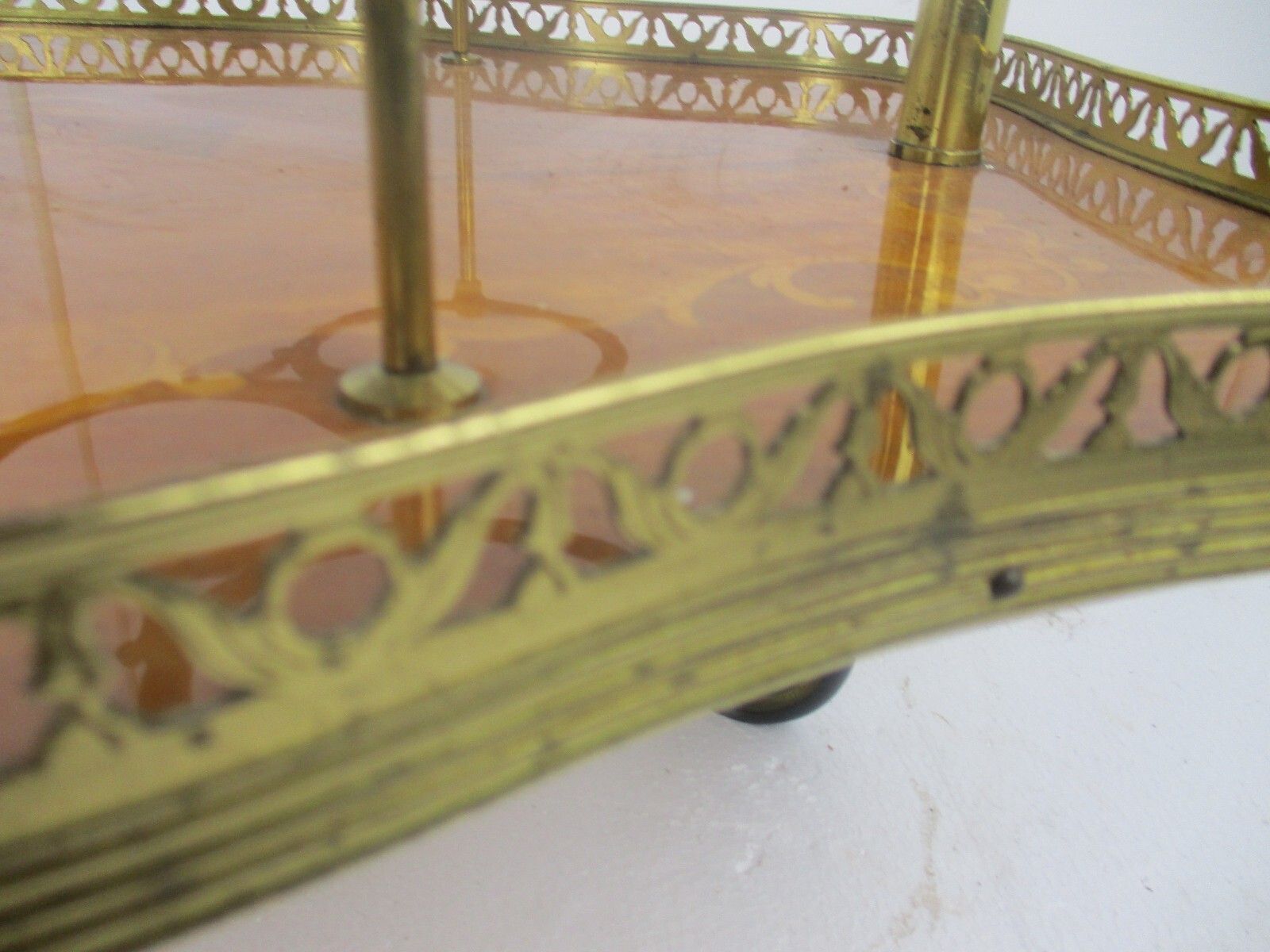 Italian Bar Cocktail Tea Cart Trolley Italian Hollywood Regency Marquetry Inlay photo buy