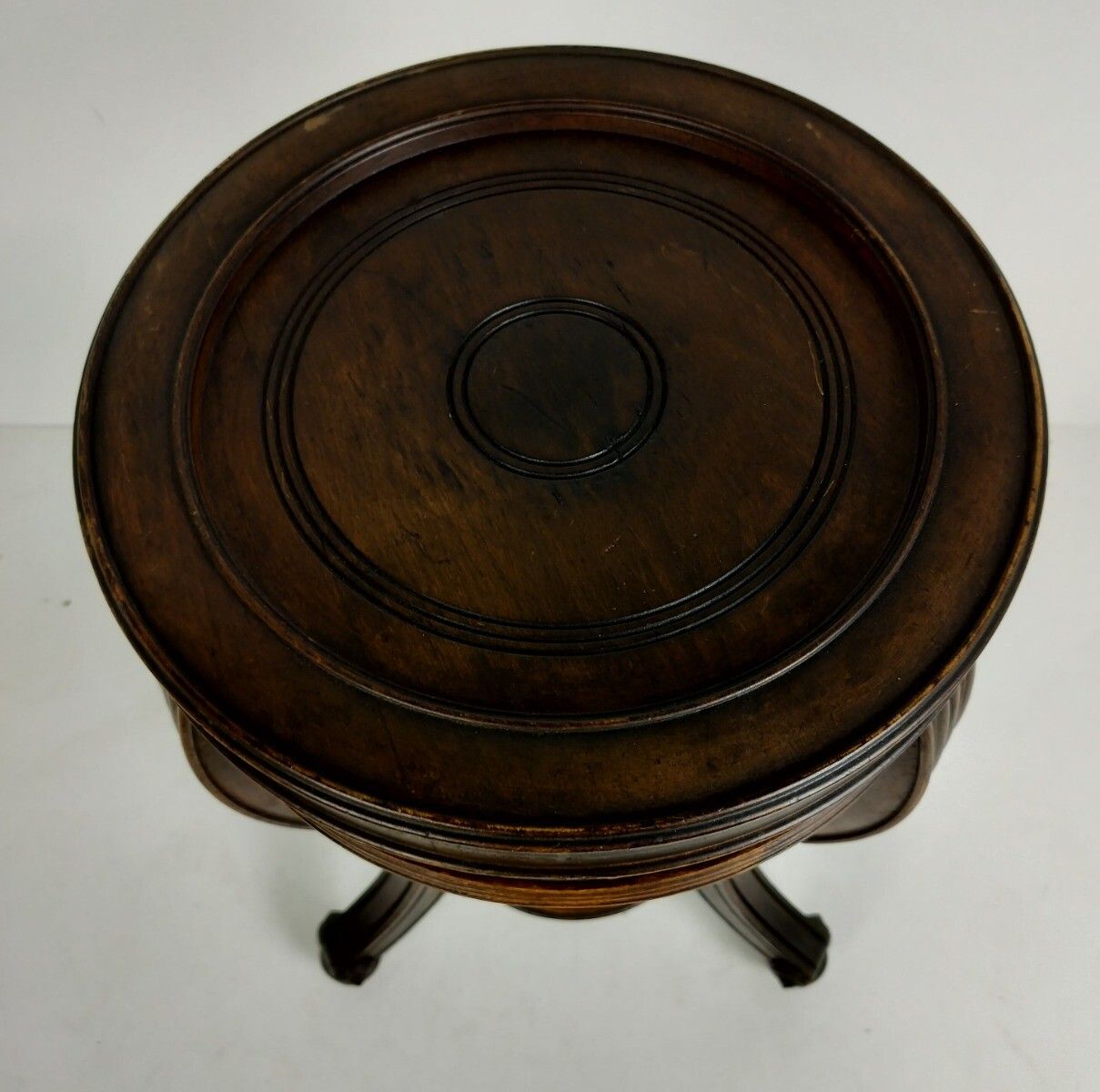 photo for sale Stunning Antique Pedestal Plant Stand Carved Wood With Spindles Side Table Wow