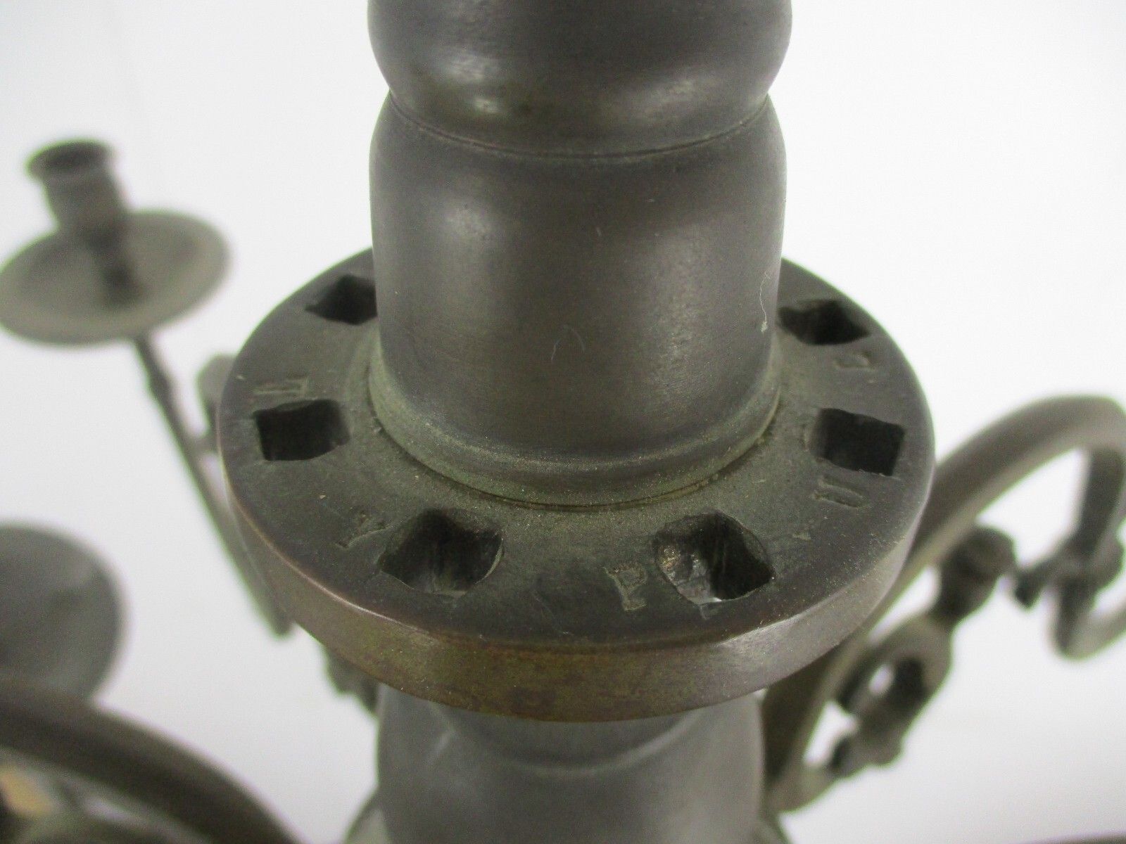 Lighting Gothic Castle Chandelier With 16 Candles Bronze Not Electrified 19thc Bonhommes photo