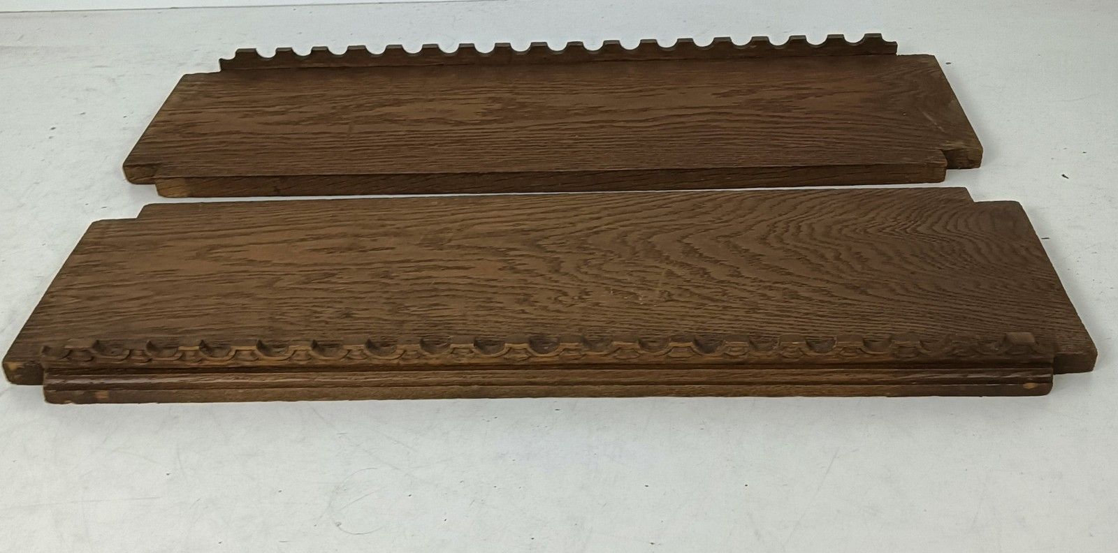 Pair Of Antique Carved Wooden Shelves For Inside Cabinet Boards photo Furniture