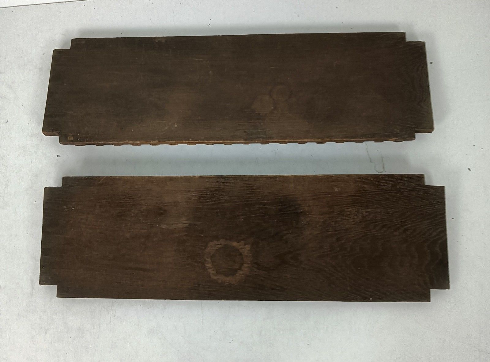 Pair Of Antique Carved Wooden Shelves For Inside Cabinet Boards photo vinterior