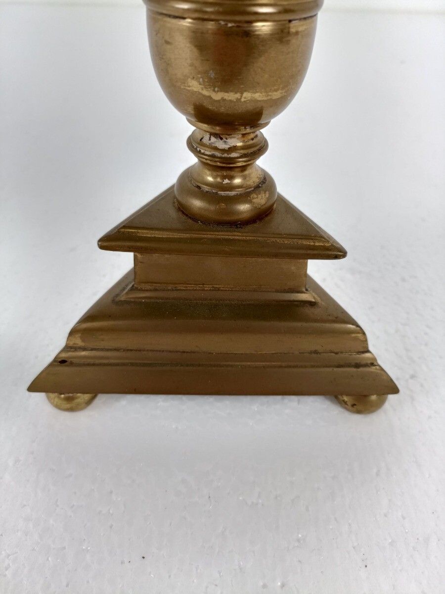 Antique Bronze Candle Holder Candle Stick, 19th Century Heavy photo for sale