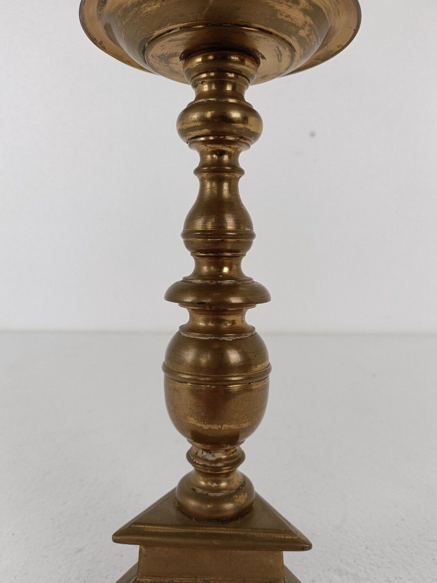 Antique Bronze Candle Holder Candle Stick, 19th Century Heavy photo Home Decor