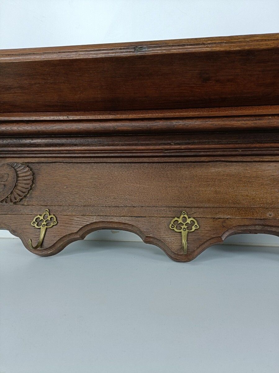 Gorgeous Antique Coat Rack Hat Rack Hand Carved Wood Xl French Oak 19th Century photo buy