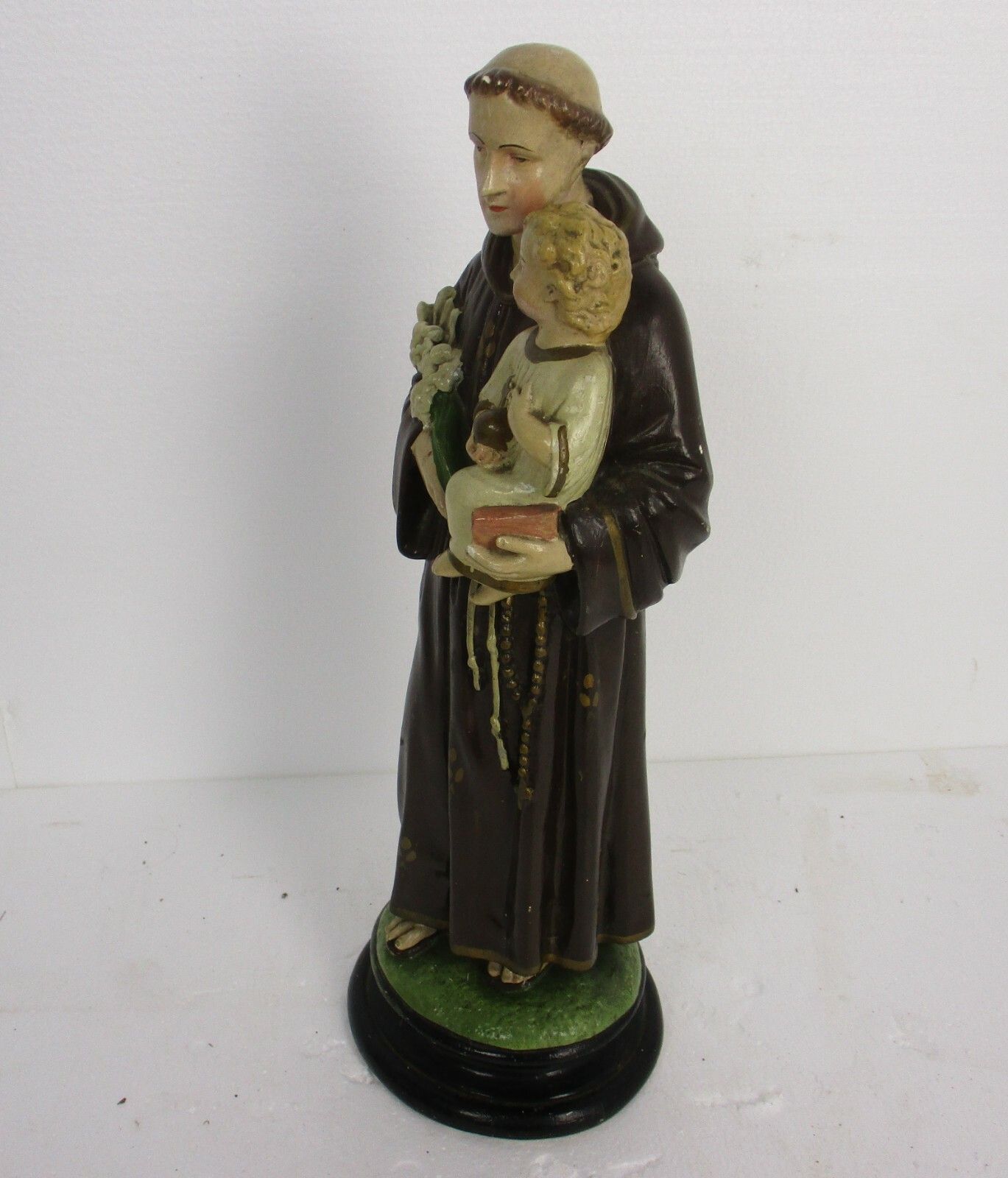 St Anthony Padua Of Lisbon Infant Child Plaster Statue Franciscan Order Friars photo buy