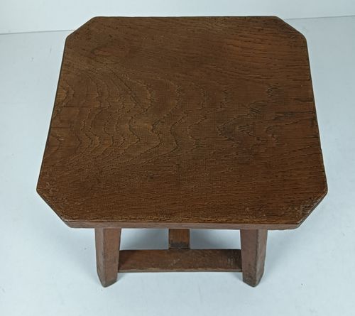 Milking Stool Pedestal Plant Stand Side Table Carved Wood Vintage Special Funky photo for sale