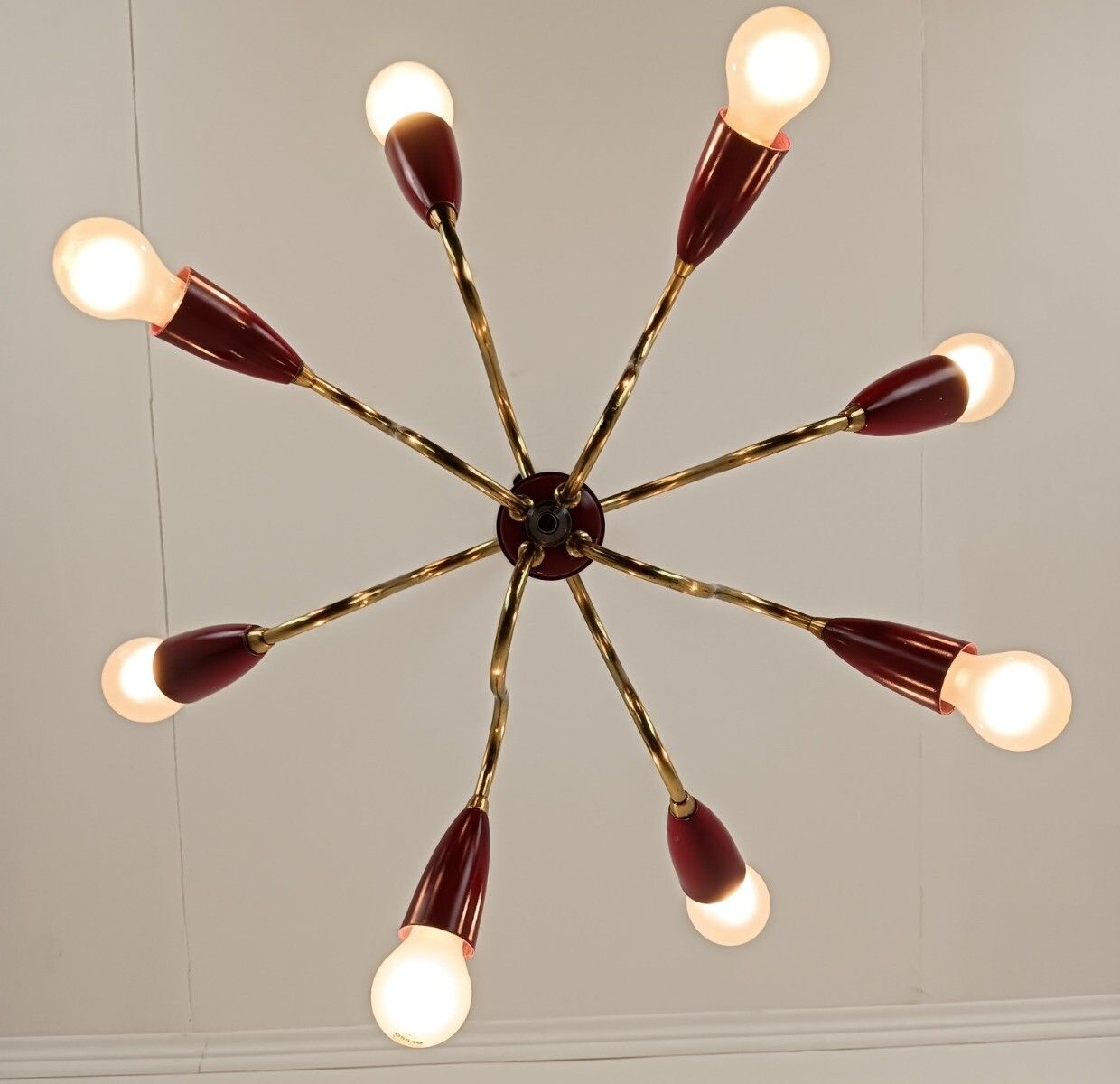 Spider Italian 8 Arm Light Sputnik Atomic Chandelier  Era Stilnovo Pop Art Vinta photo 445.0