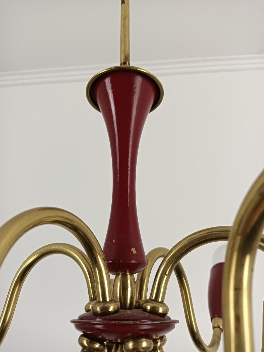 photo furniture Spider Italian 8 Arm Light Sputnik Atomic Chandelier  Era Stilnovo Pop Art Vinta