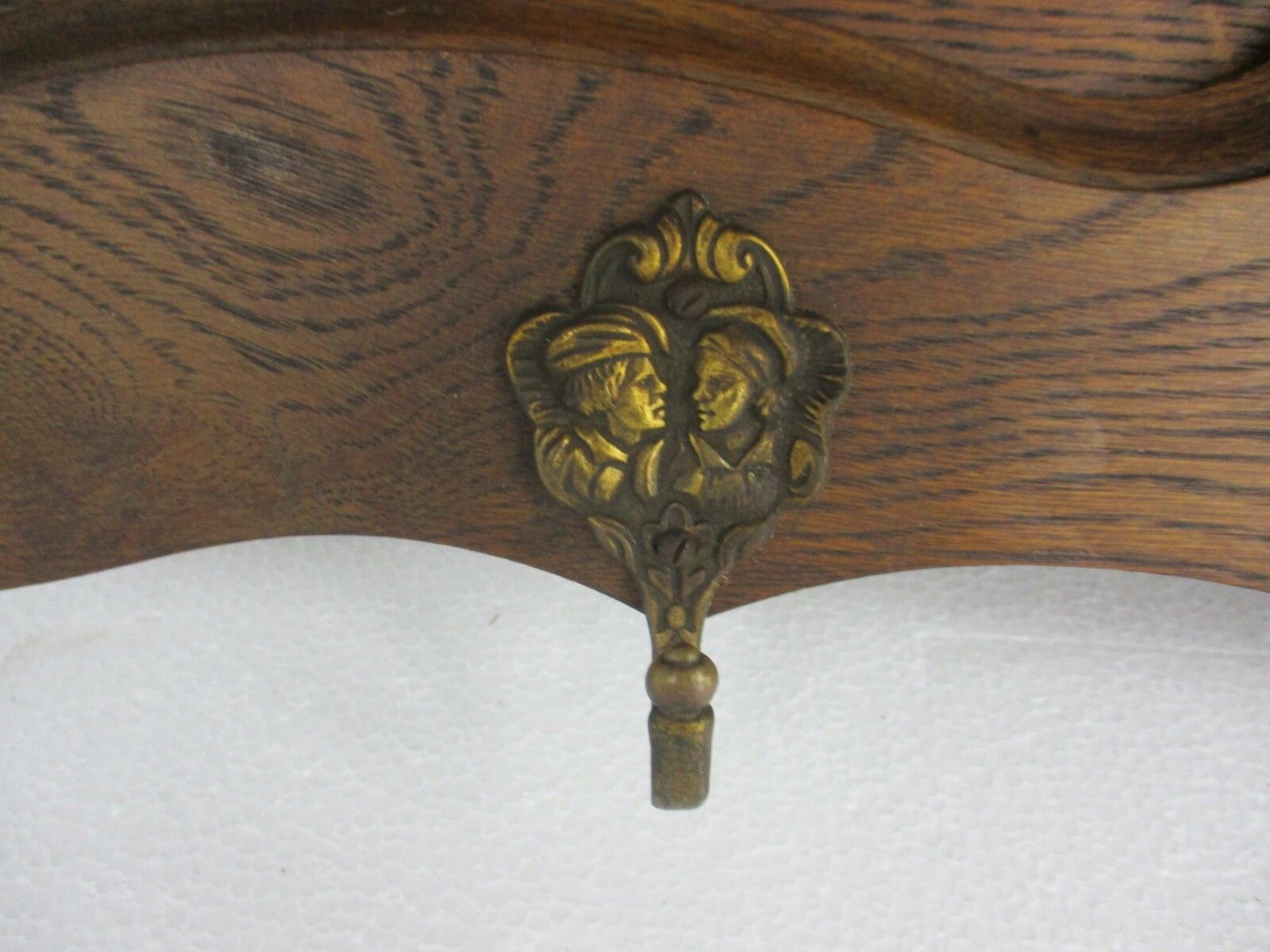 Xl Hand Carved Wood French Oak Coat Hat Kitchen Hallway Rack Antique  Shields photo Furniture