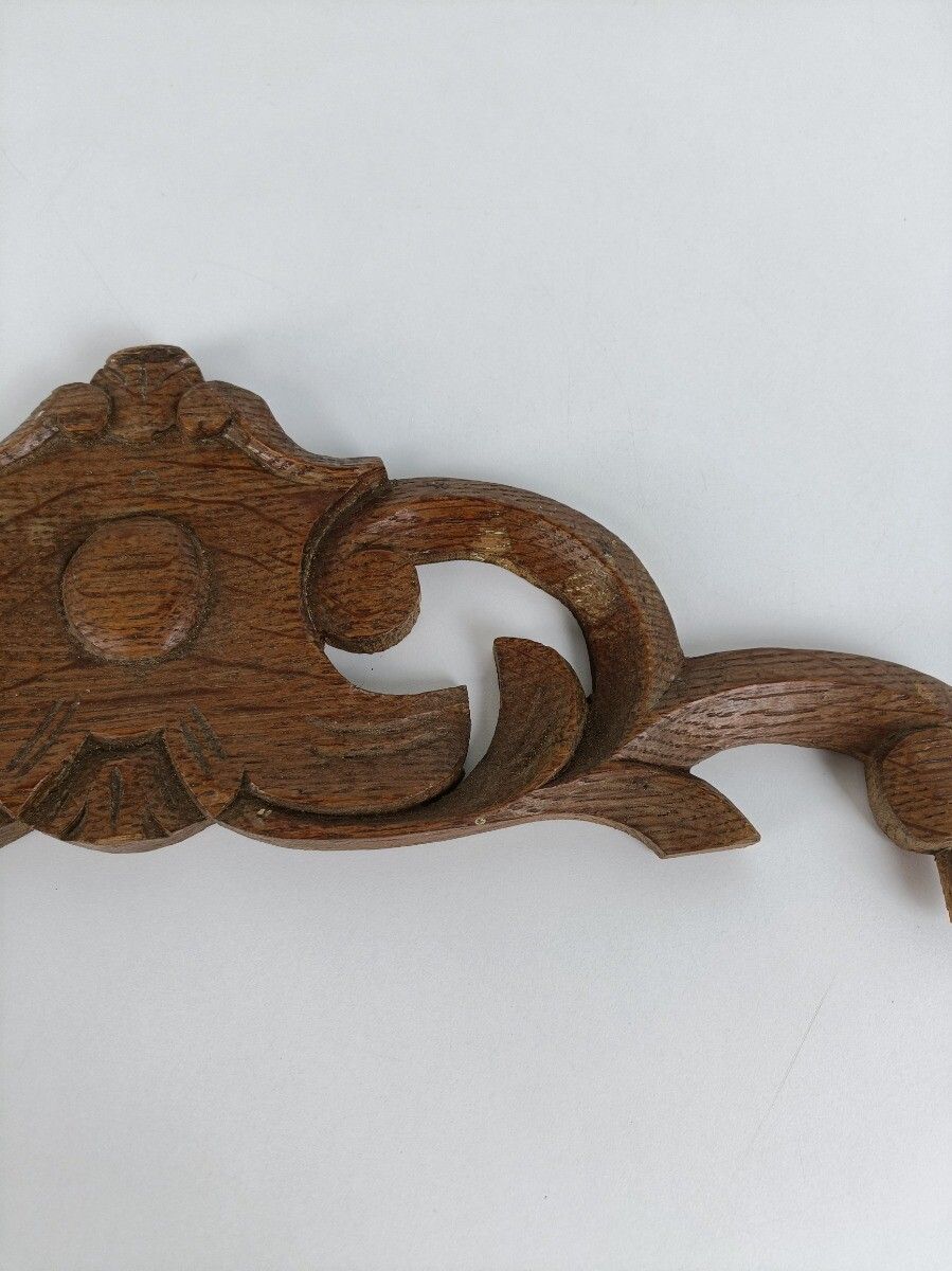 Antique Corbel Hand Carved Wood  Architectural Reclaimed France Panel Pediment S photo buy