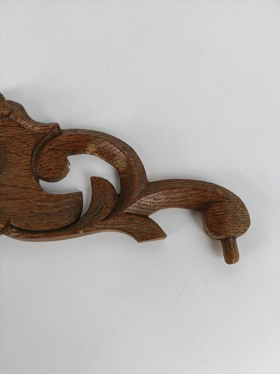 Antique Corbel Hand Carved Wood  Architectural Reclaimed France Panel Pediment S photo vintage