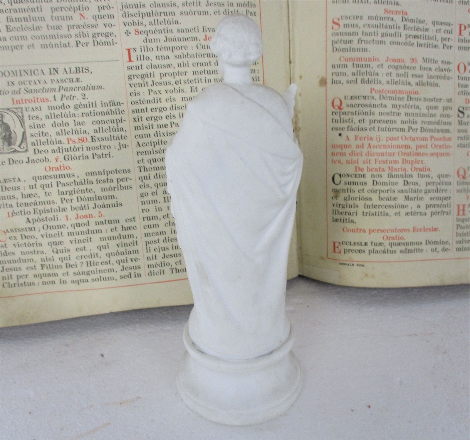 Antique Bisque Porcelain Statue Saint St Joseph Carpenter Protector Of Houses 8. photo Art
