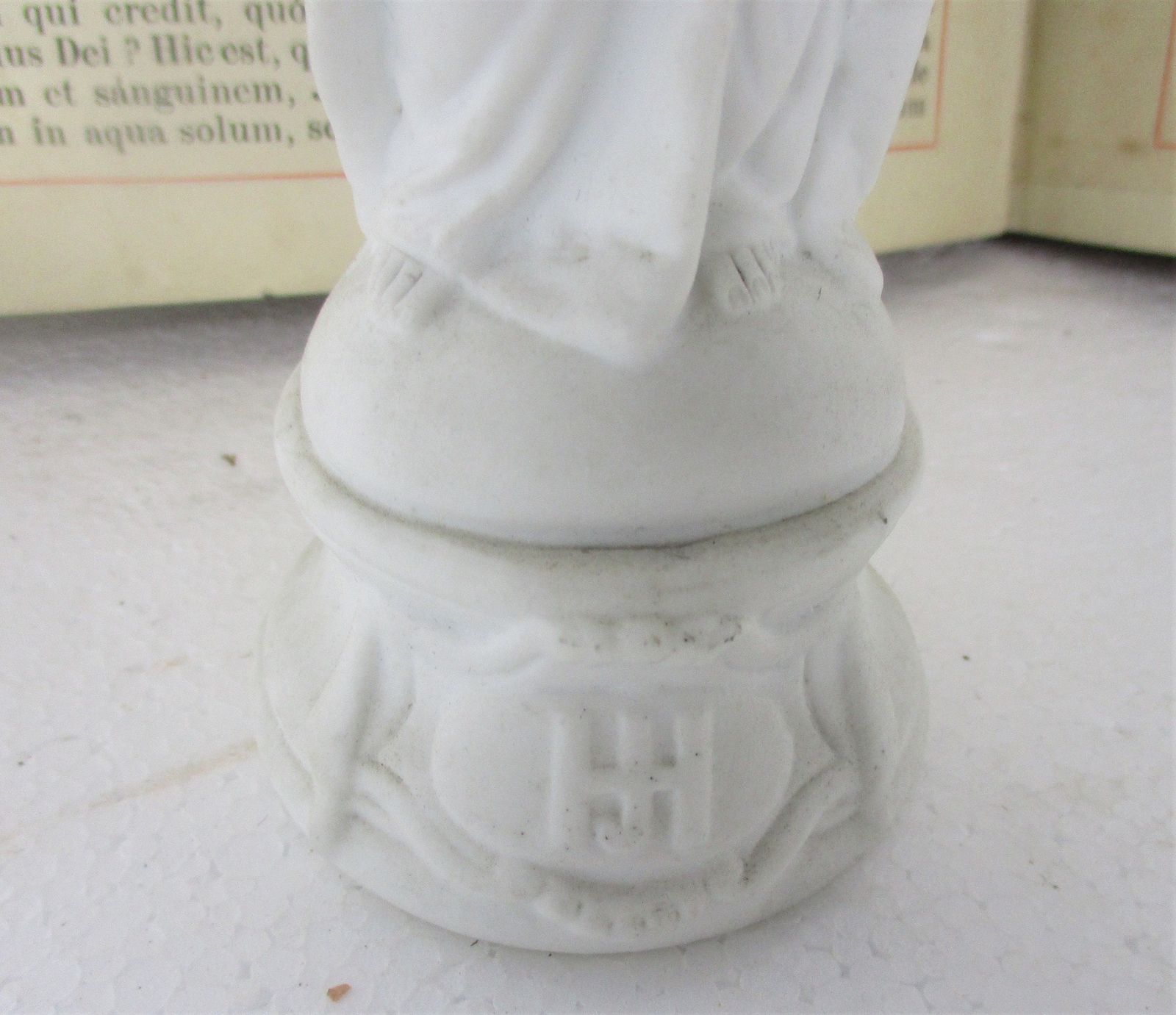 Antique Bisque Porcelain Statue Saint St Joseph Carpenter Protector Of Houses 8. photo 87.0