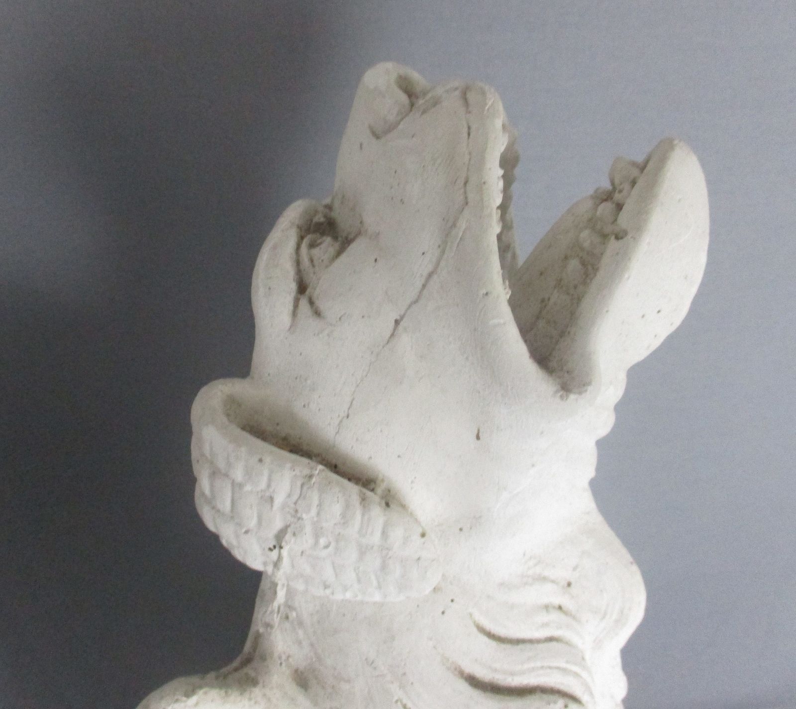 Statue Sculpture  Plaster  Mythology Winged Dog Dragon Gothic Wonderful Rare photo furniture