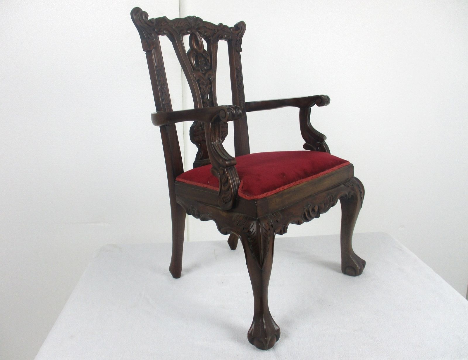 Small Vintage Arm Lounge Chair Fauteuil Louis XVI Style Carved Wood Stunning Chi photo 223.0