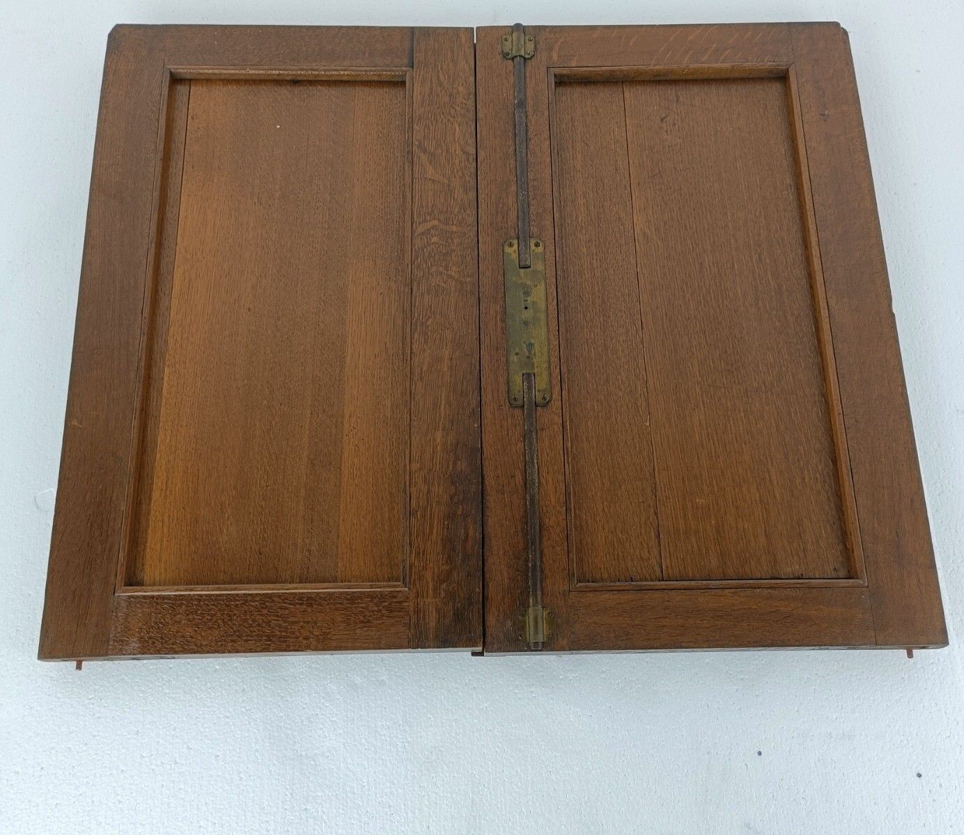 photo for sale Pair French Hand Carved Wood Oak Door Panels Reclaimed Architectural Flower Bask