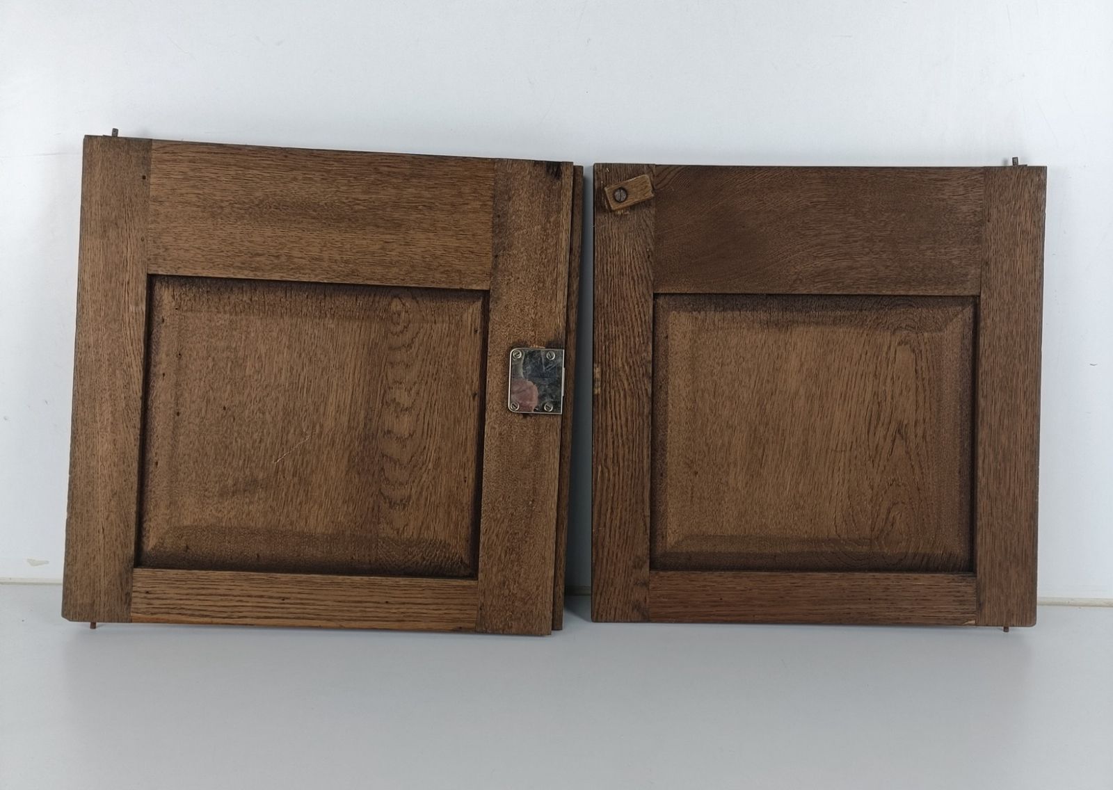 Pair Antique Hand Carved Wood  Door Panels Reclaimed Architectural  Salvaged 19t photo vintage
