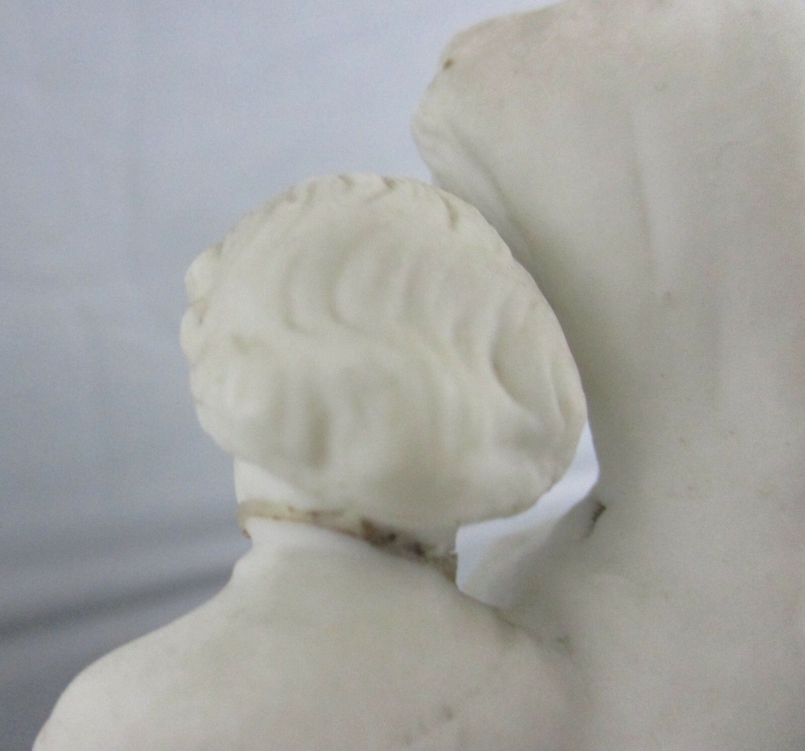 French Antique 1900 Bisque Statue Virgin Mary Our Lady Madonna Infant Jesus 9.8" photo vintage